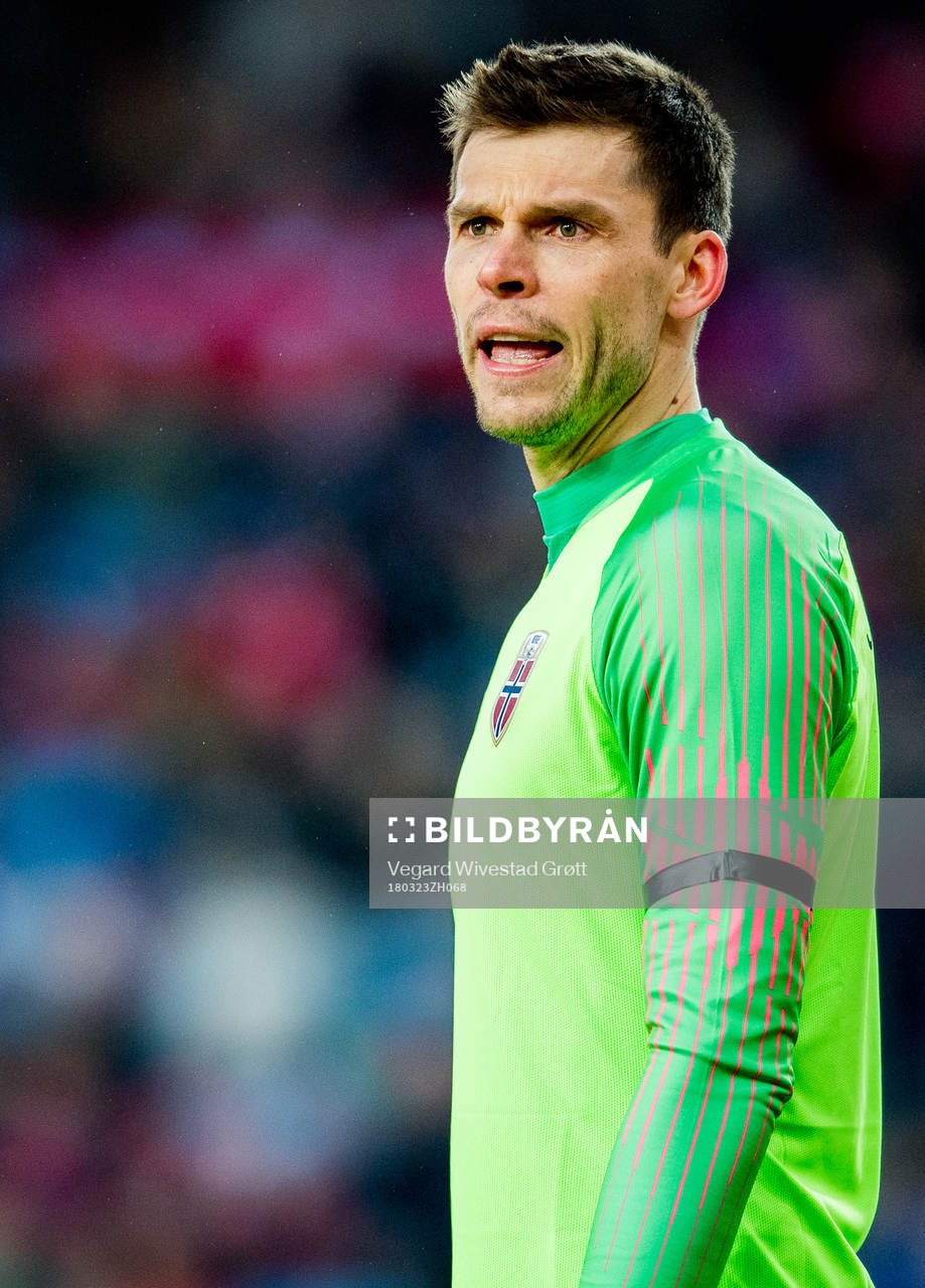 Goalkeeper Rune Almenning Jarstein of Norway
