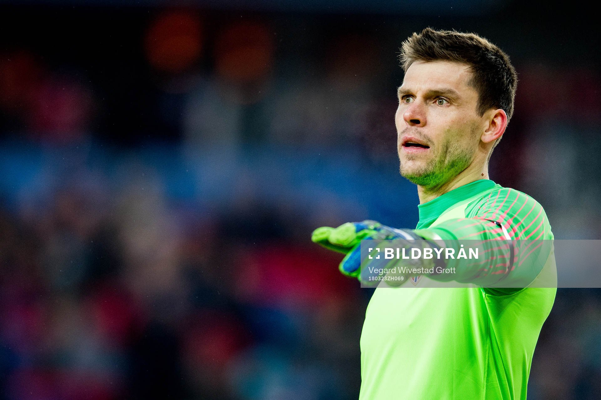 Goalkeeper Rune Almenning Jarstein of Norway