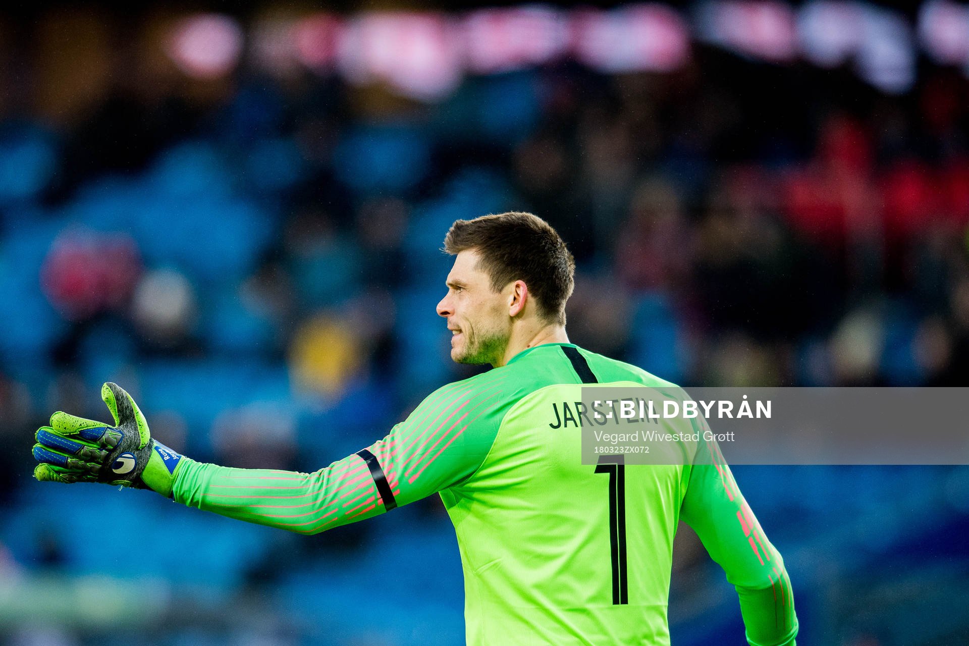 Goalkeeper Rune Almenning Jarstein of Norway