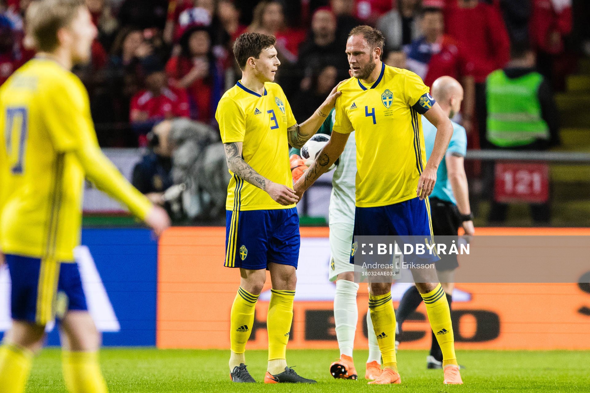 Sveriges Victor Nilsson Lindelöf och Andreas Granqvist