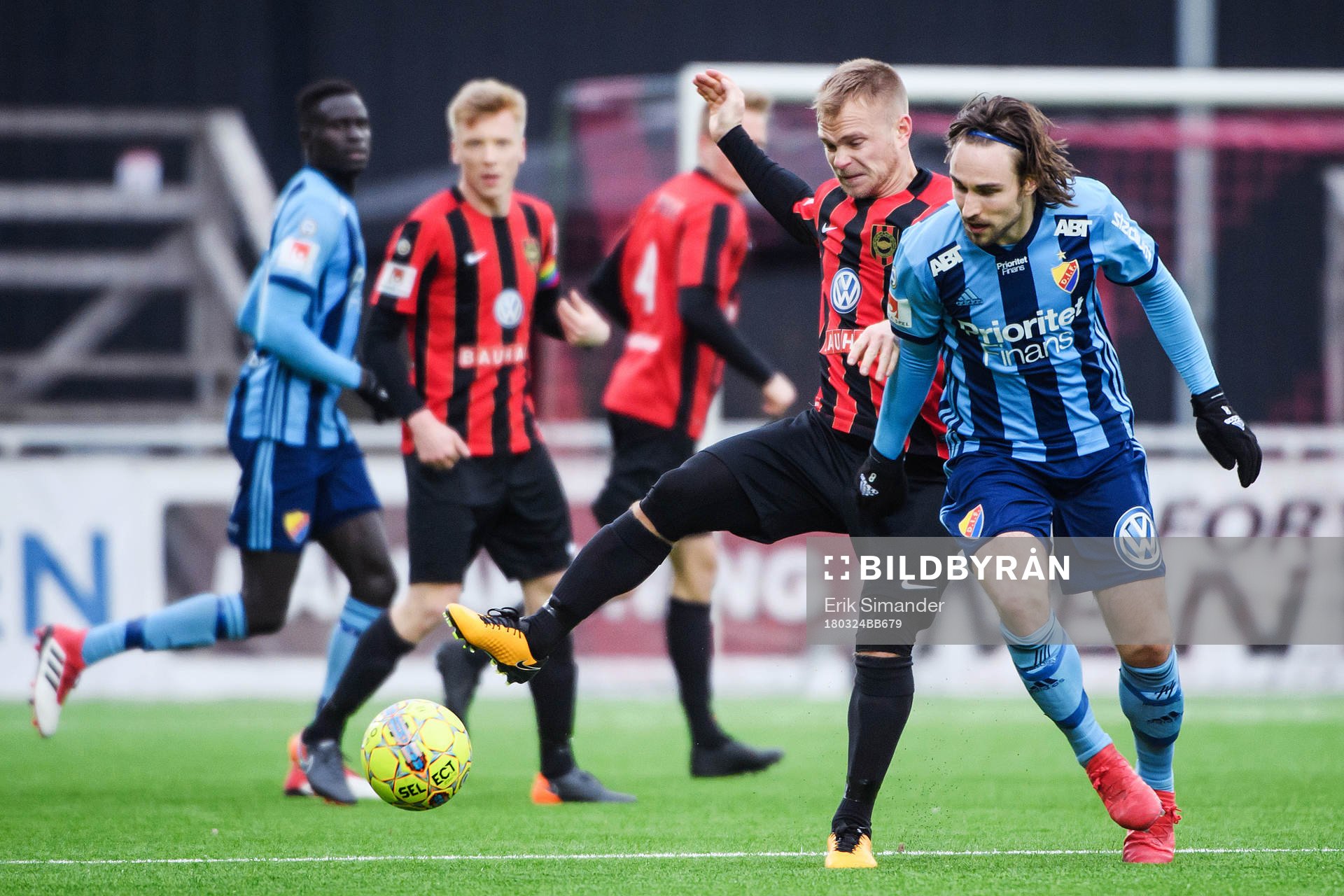 Brommapojkarnas Christoffer Brandeborn och Djurgårdens