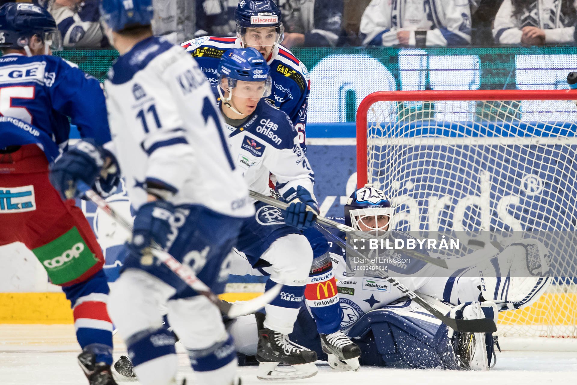 Leksands målvakt Tex Williamsson och Leksands Daniel