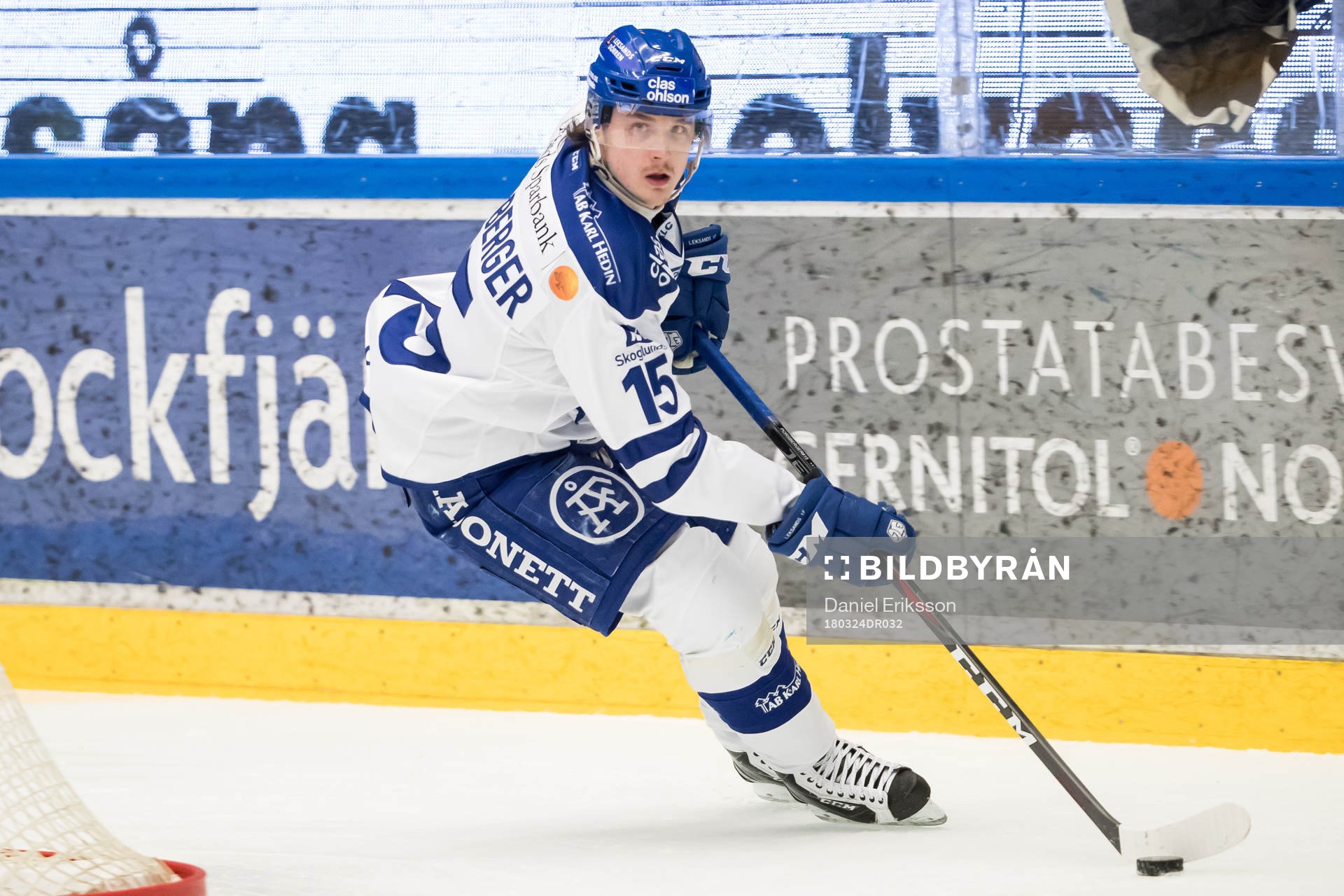 Leksands Johan Porsberger  i ishockeymatchen i