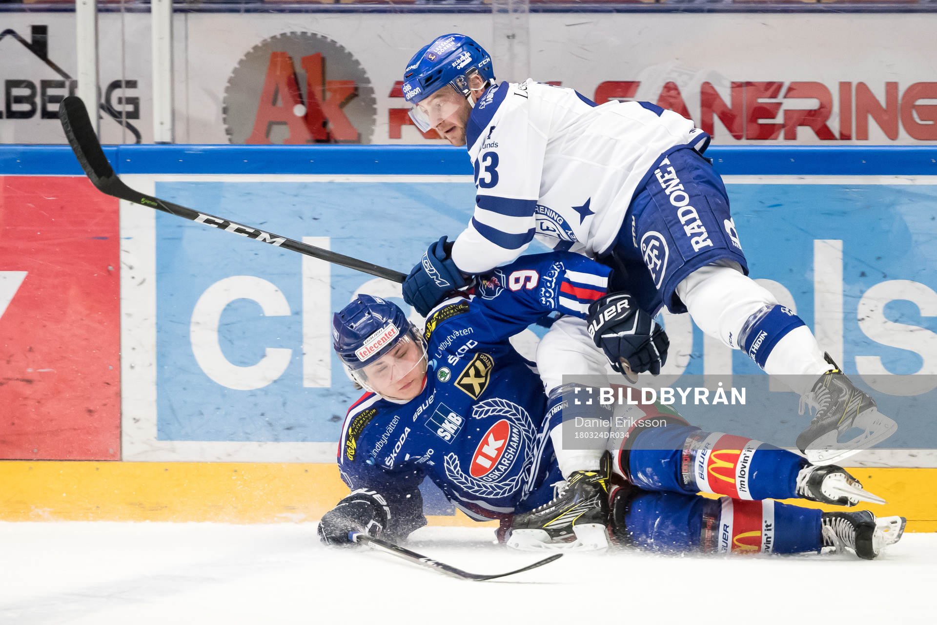 Leksands Alex Friesen och Oskarshamns John Dahlström i