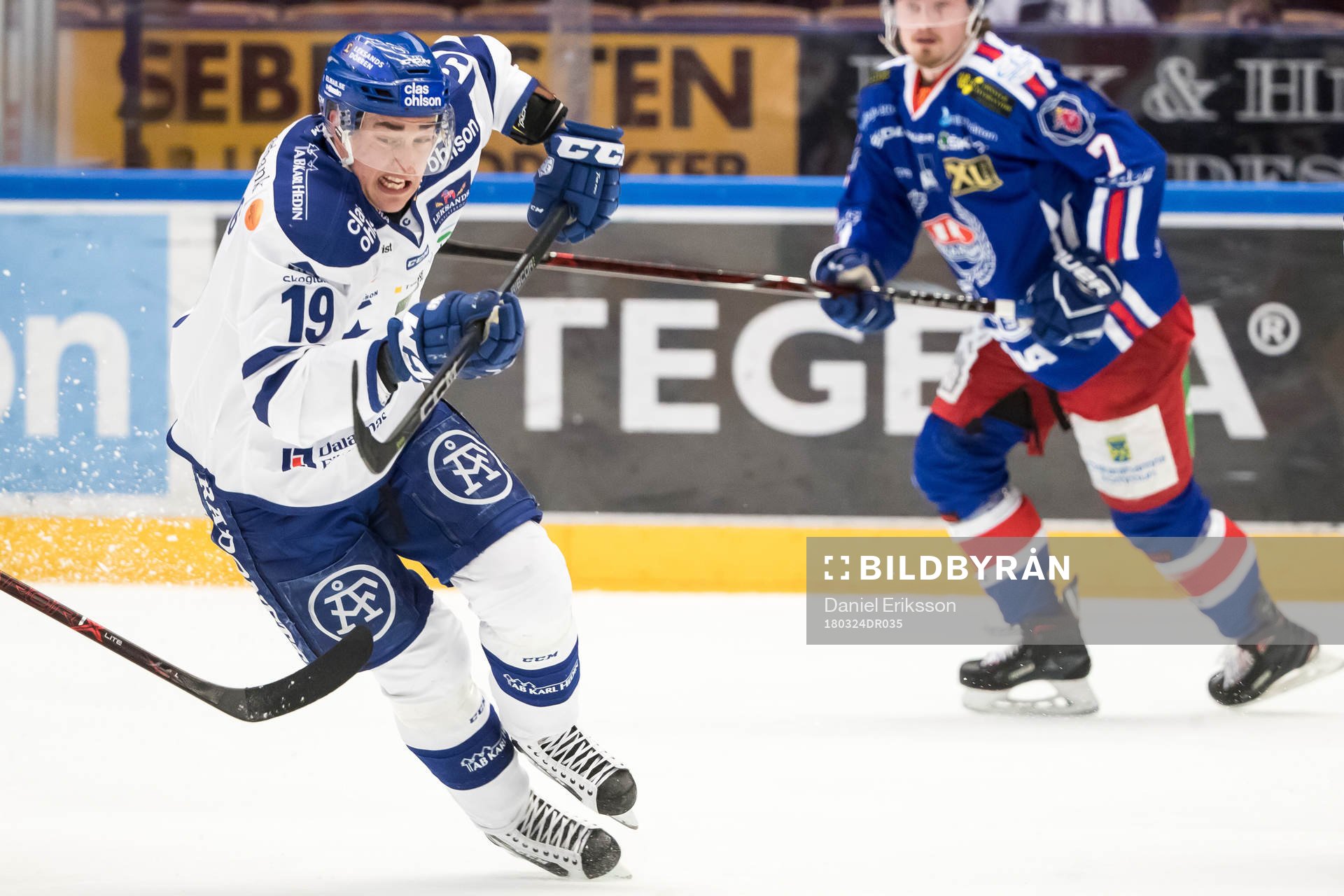 Leksands Tobias Forsberg  i ishockeymatchen i