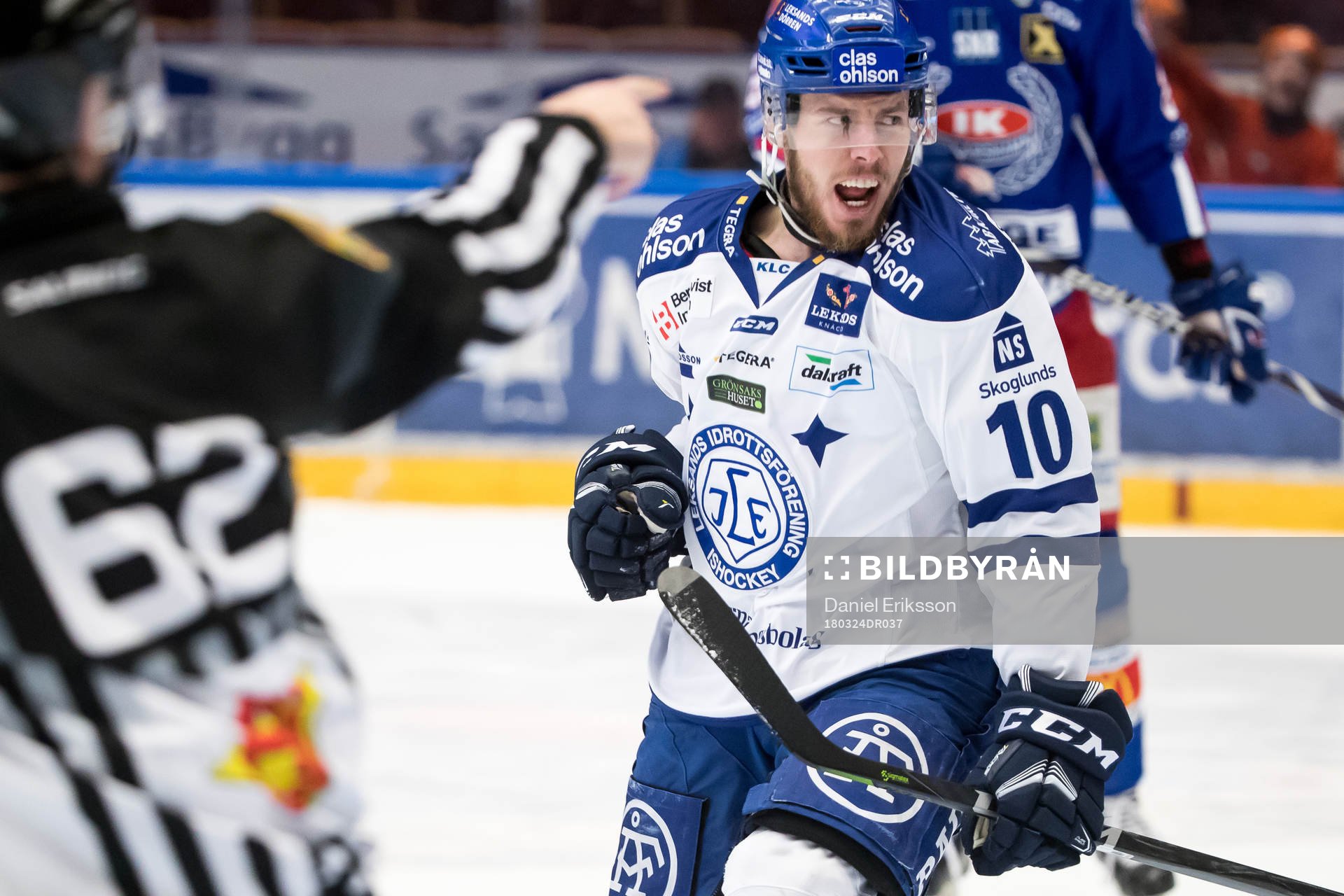 Leksands Matt Carey jublar