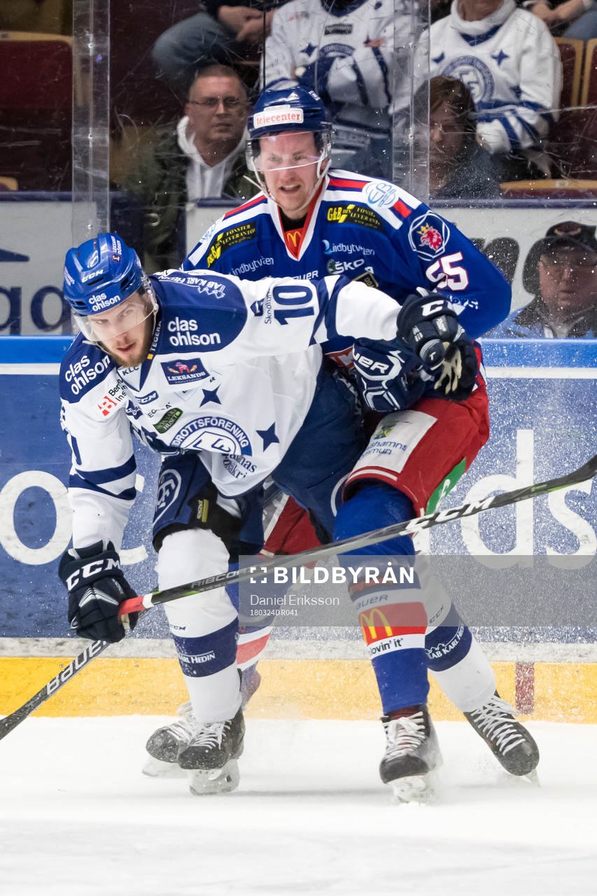Leksands Matt Carey och Oskarshamns Tom Linder  i