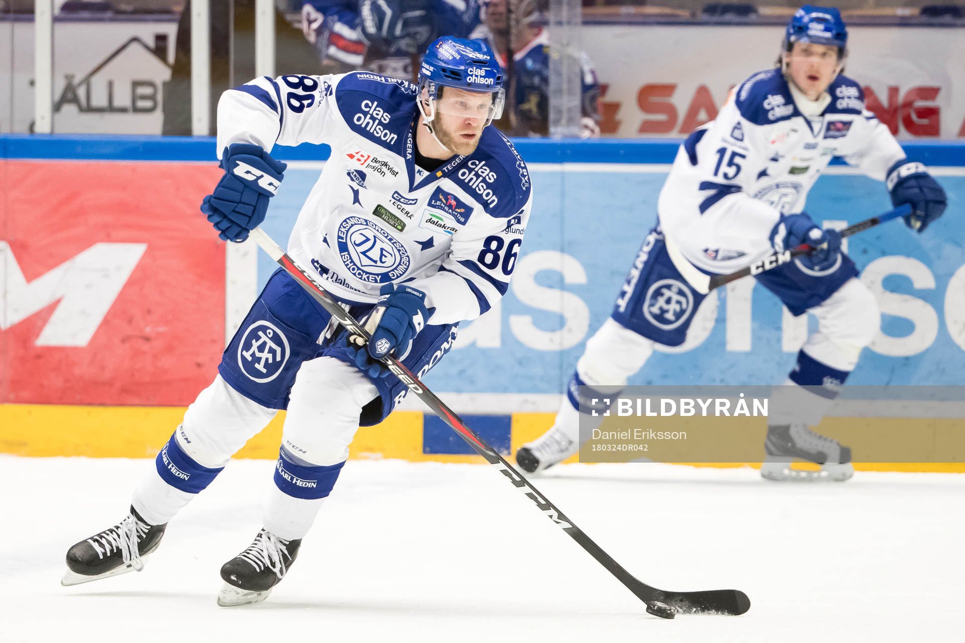 Leksands Daniel Pietta  i ishockeymatchen i