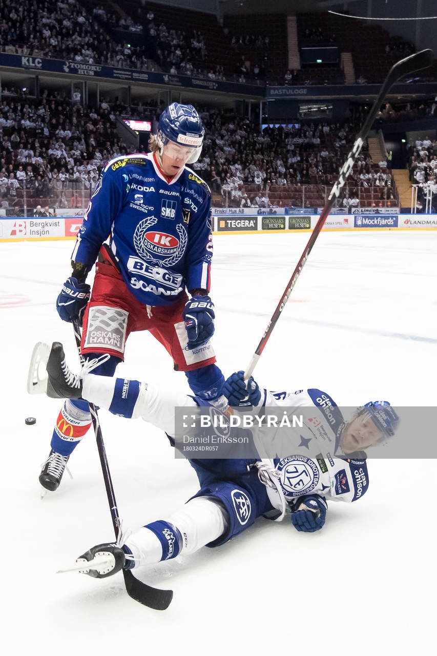 Oskarshamns Karl Johansson och Leksands Daniel Pietta  i