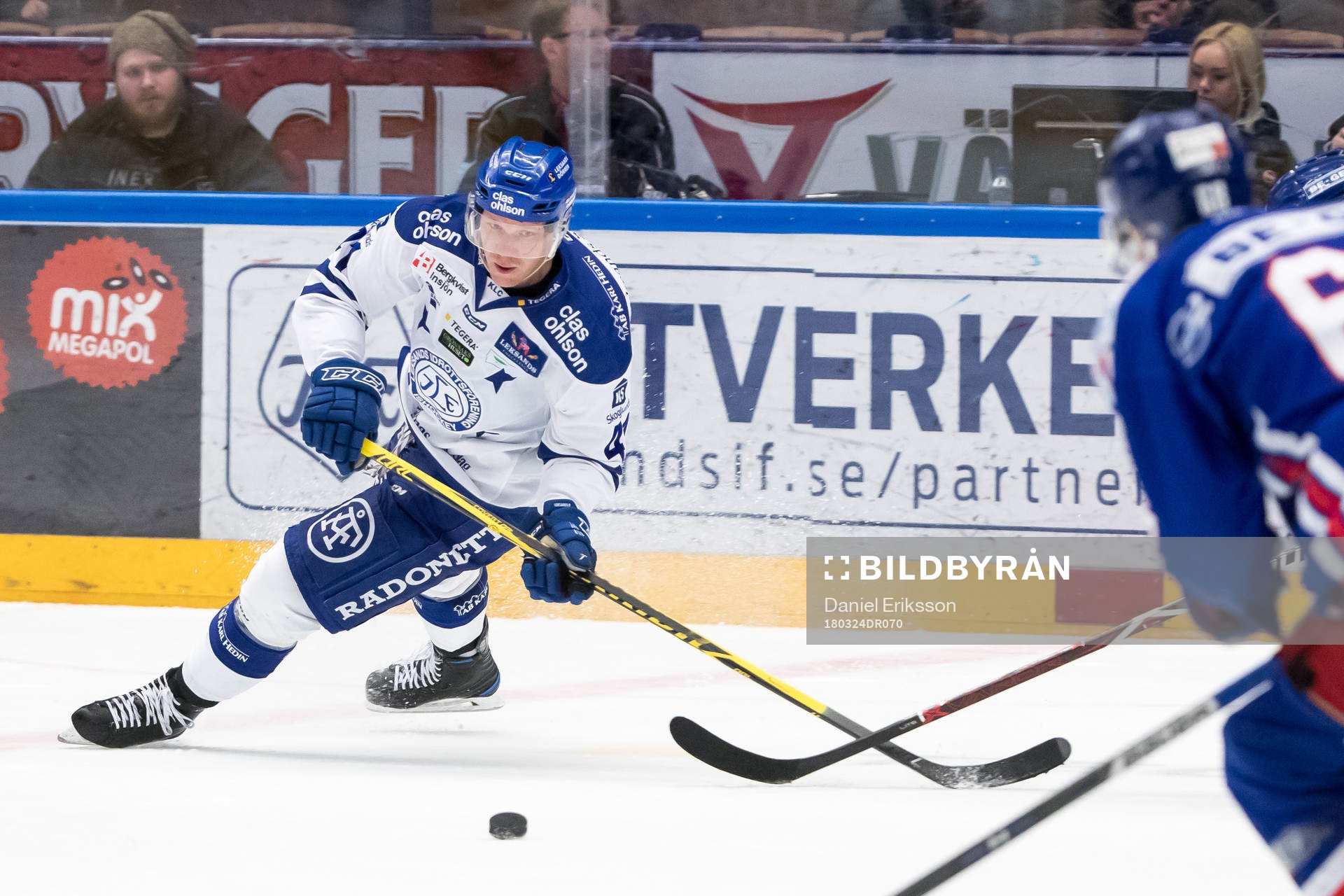 Leksands Daniel Pietta  i ishockeymatchen i
