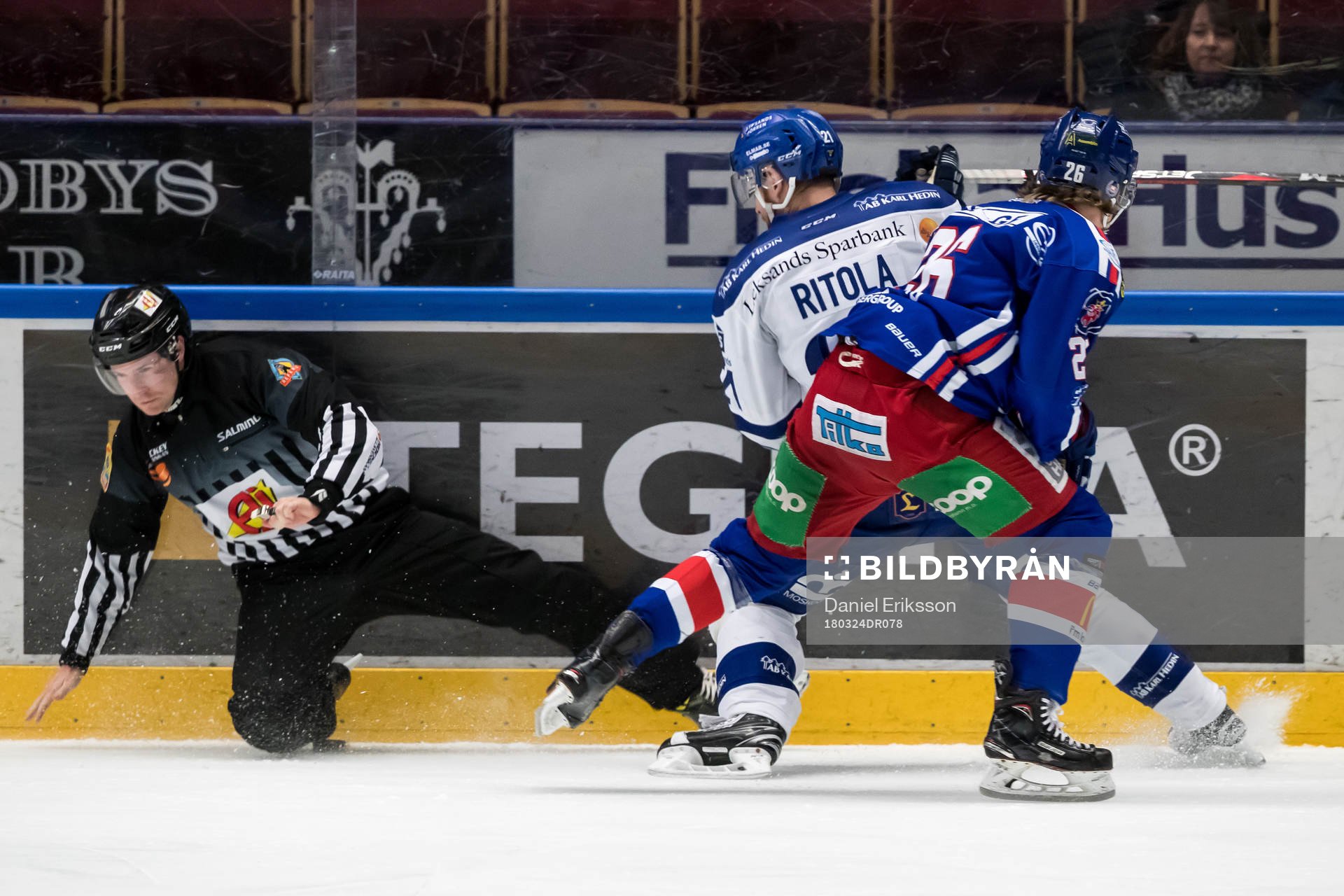 Leksands Mattias Ritola och Oskarshamns Tom Hedberg  i