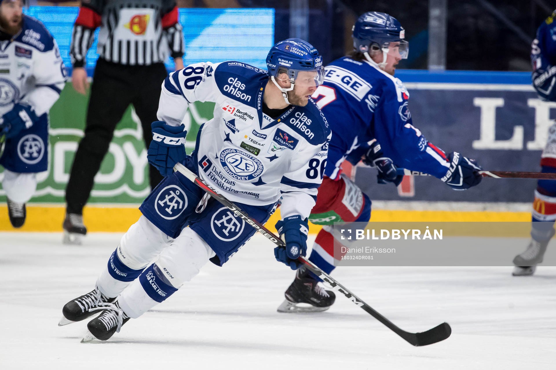Leksands Daniel Pietta  i ishockeymatchen i