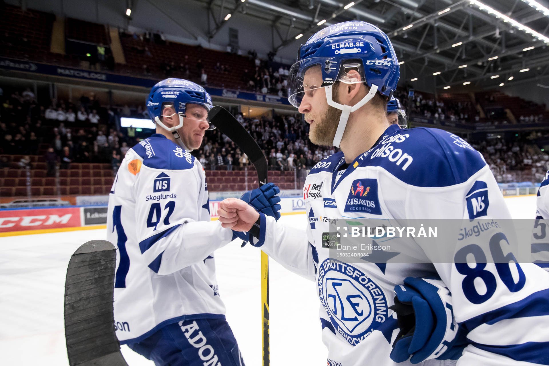 Leksands Daniel Pietta och Marcel Müller jublar