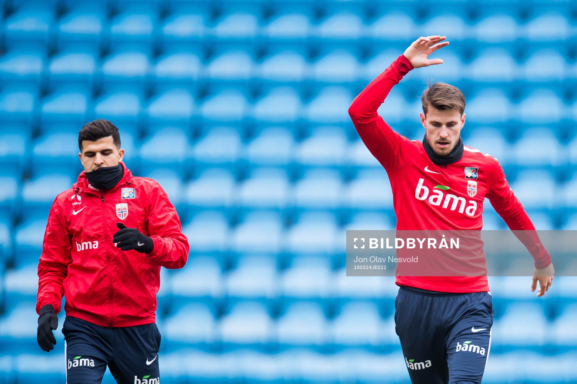 Tarik Elyounoussi and Håvard Nordtveit of Norway