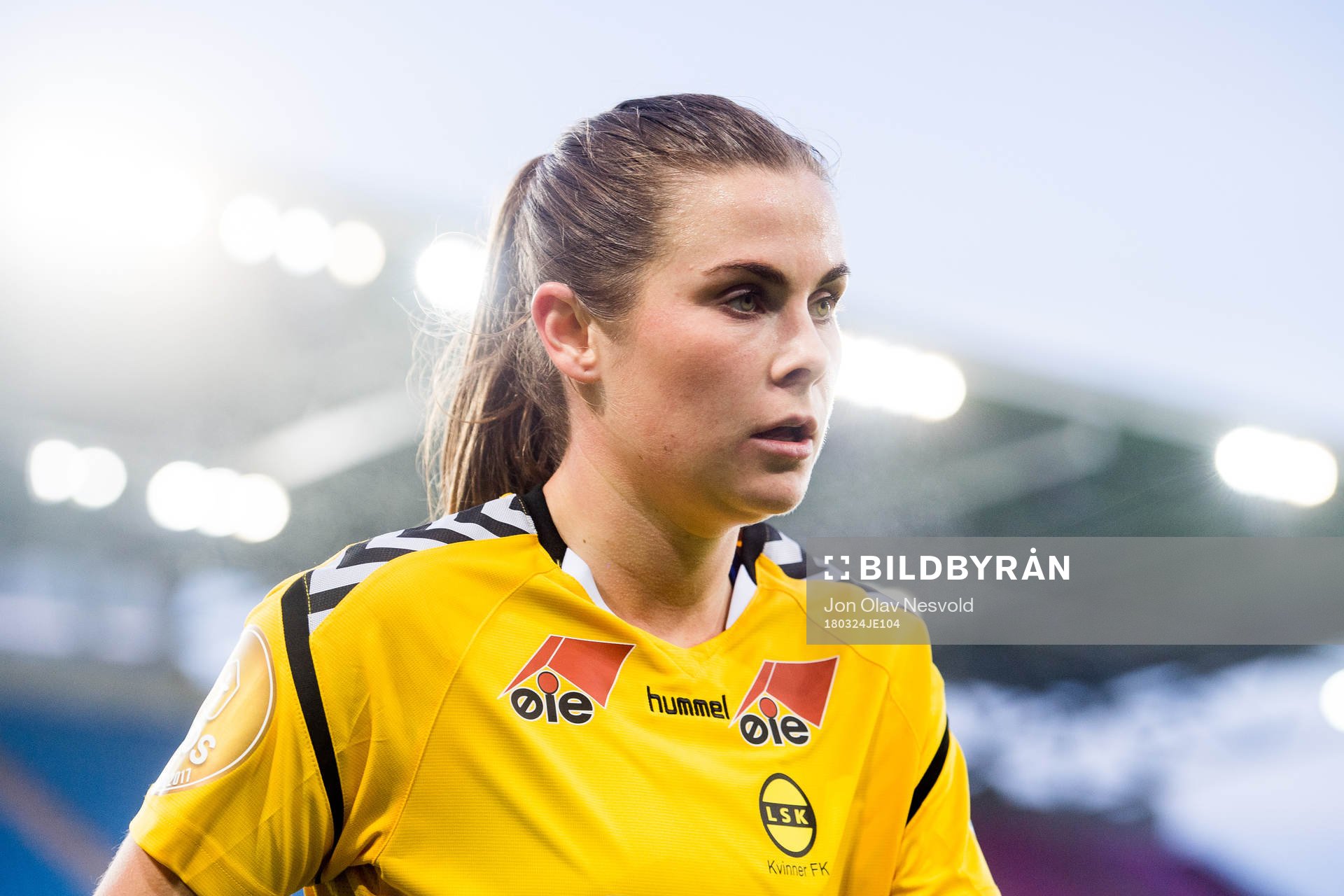 Emilie Bosshard Haavi of LSK Kvinner during the Toppserien match between Vålerenga and LSK Kvinner on March 24, 2018 in Oslo.