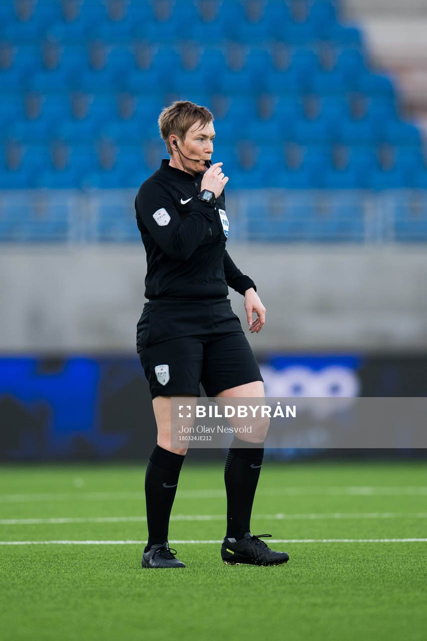 Marte Sørø, referee, during the Toppserien match between Vålerenga and LSK Kvinner on March 24, 2018 in Oslo.