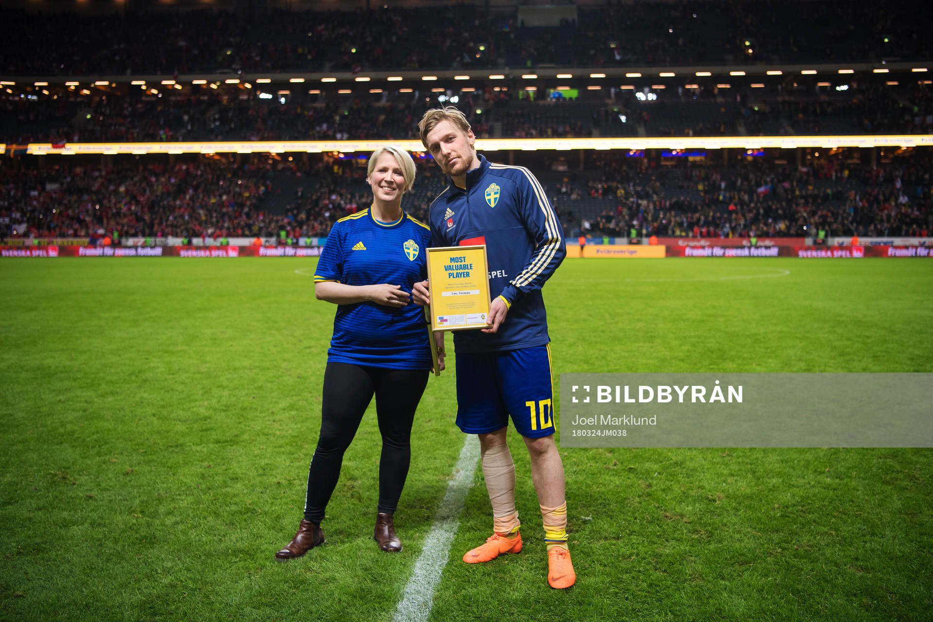 Sveriges Emil Forsberg får pris som matchens lirare