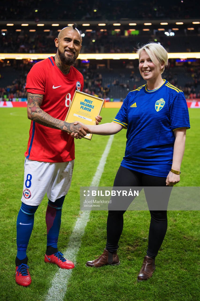 Chiles Arturo Vidal får pris som matchens lirare för