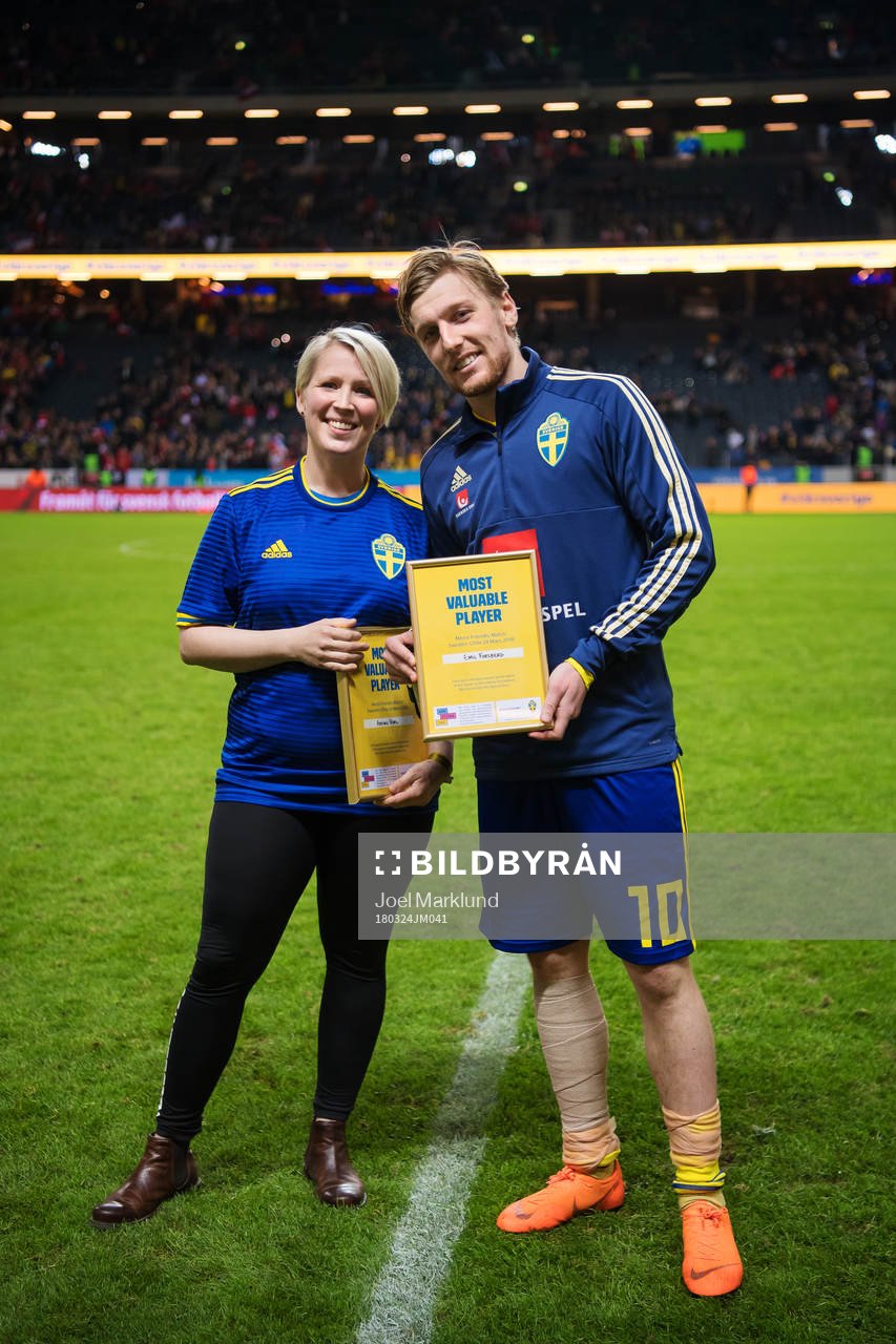 Sveriges Emil Forsberg får pris som matchens lirare