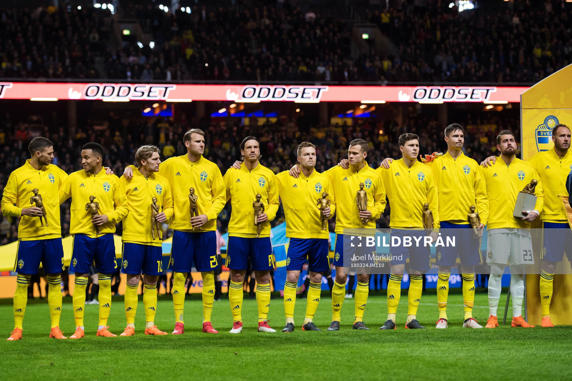 Sveriges Marcus Berg, Martin Olsson, Emil Forsberg, Ola