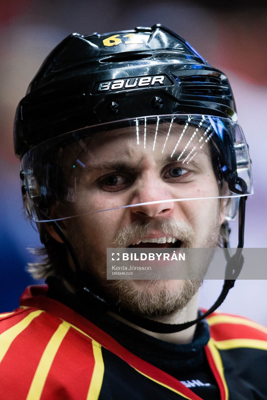Brynäs Juuso Ikonen reagerar