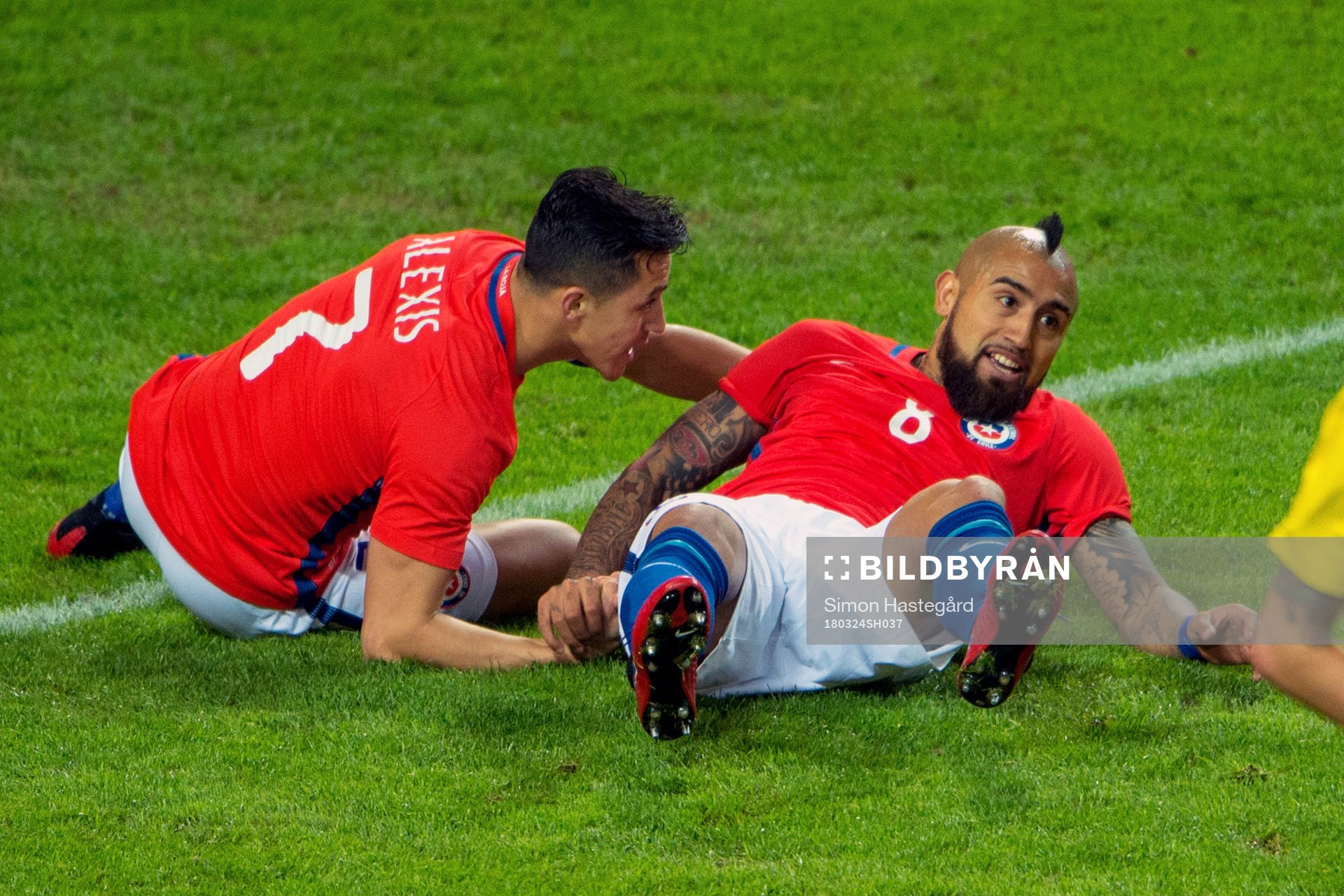 Chiles Alexis Sanchez och Arturo Vidal deppar