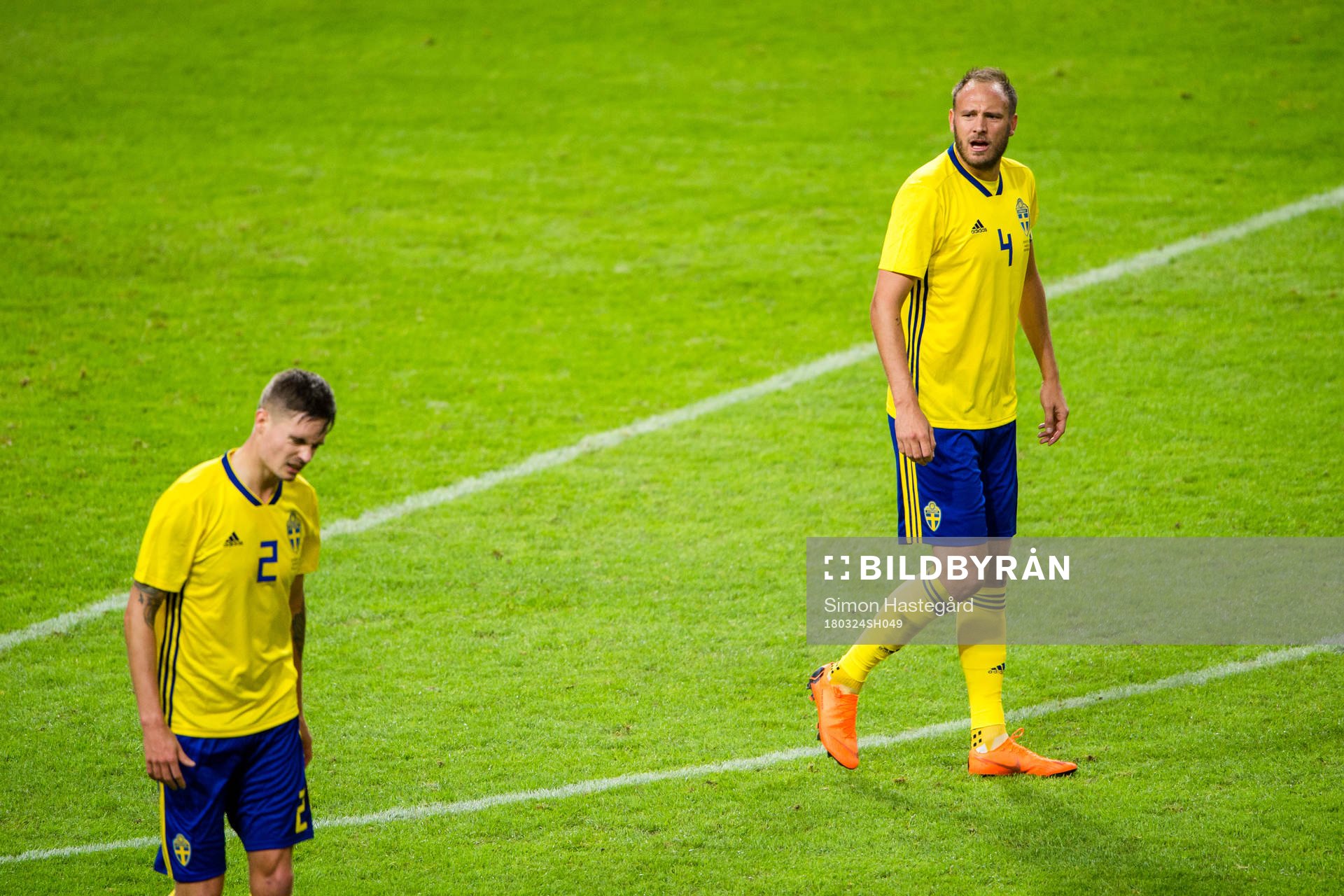 Sveriges Mikael Lustig och Andreas Granqvist
