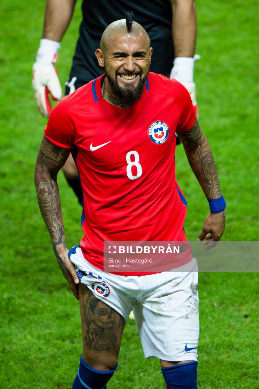 Chiles Arturo Vidal har ont