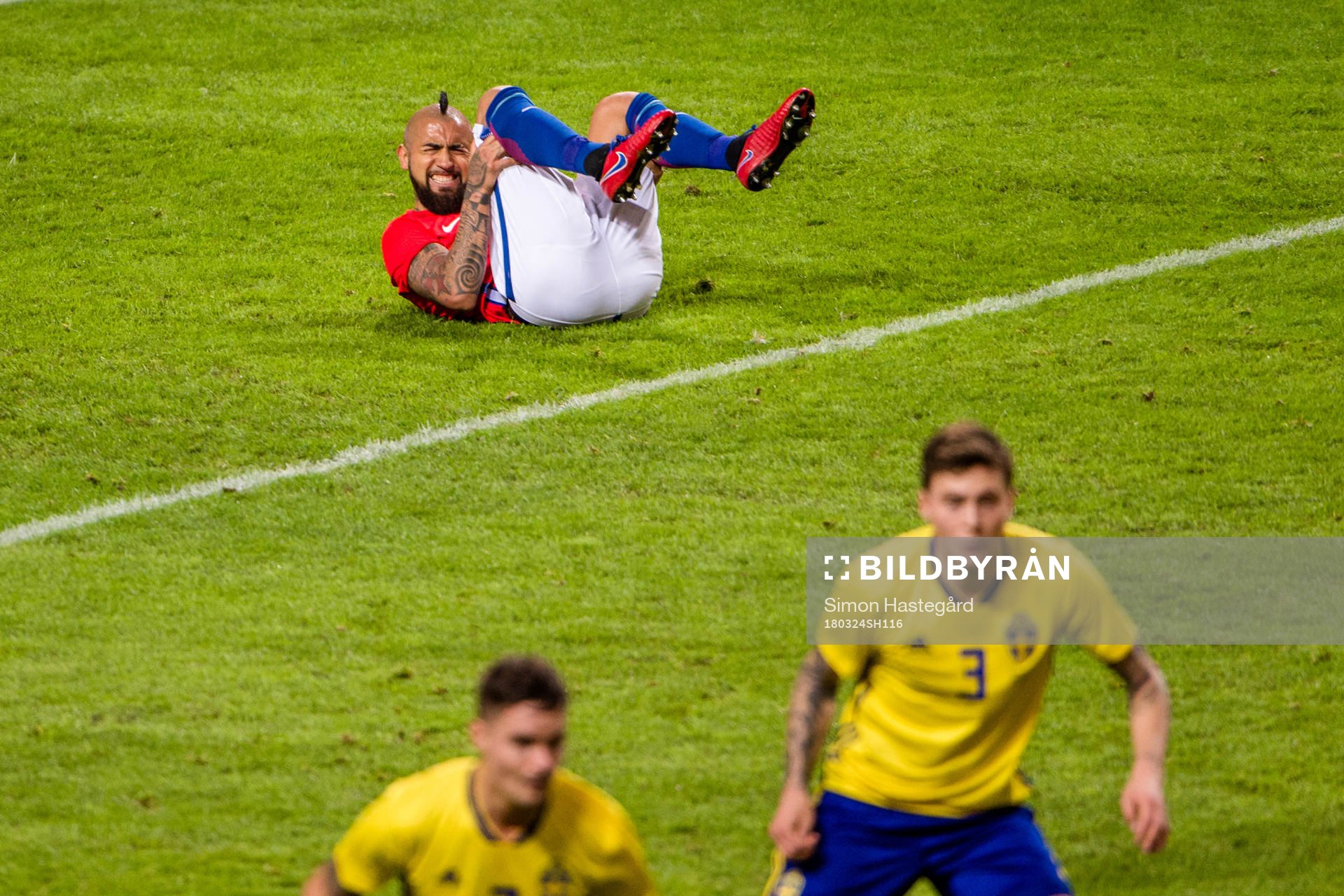 Chiles Arturo Vidal har ont