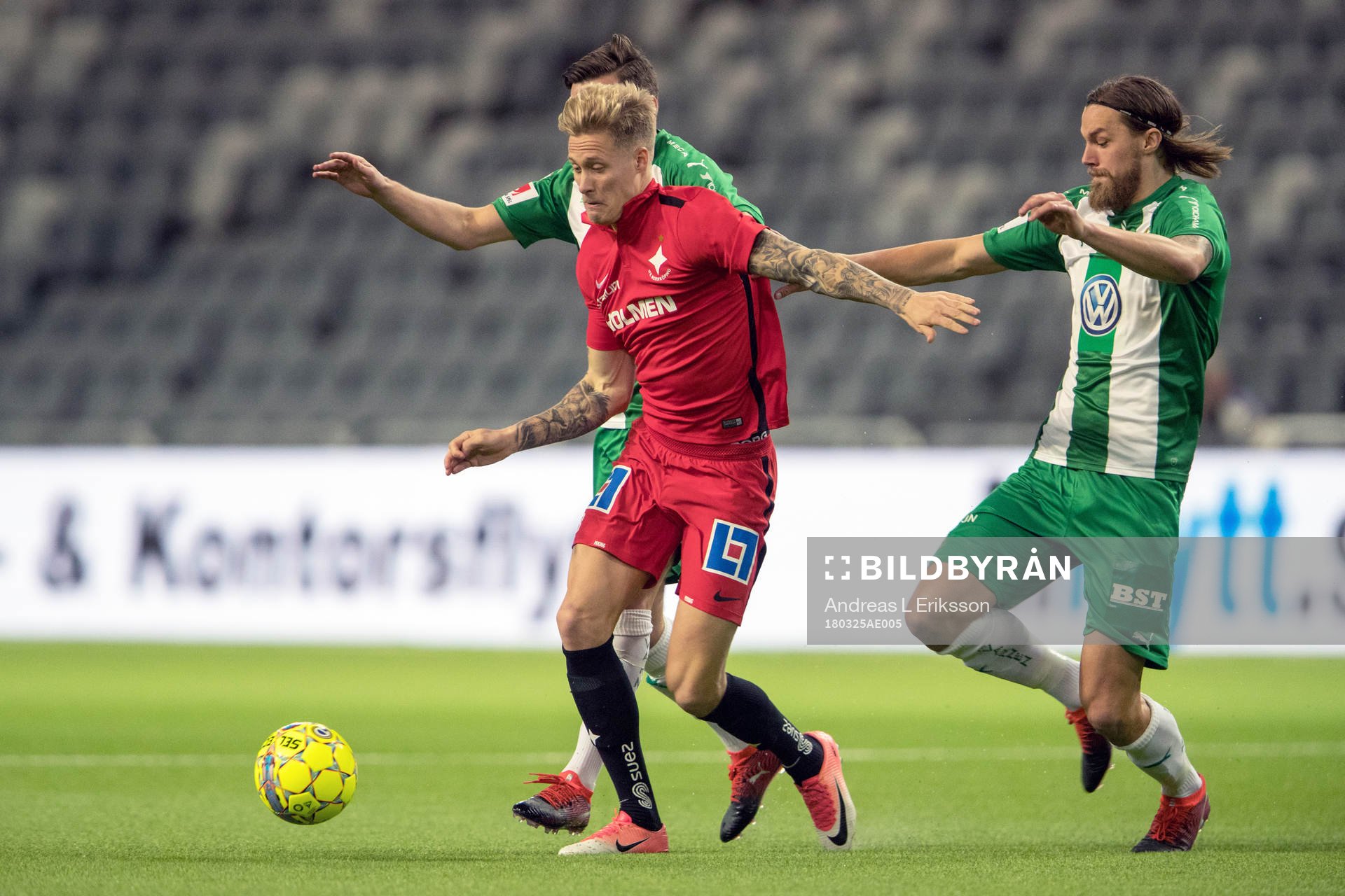 Norrköpings Hampus Lönn och Hammarbys Björn Paulsen och