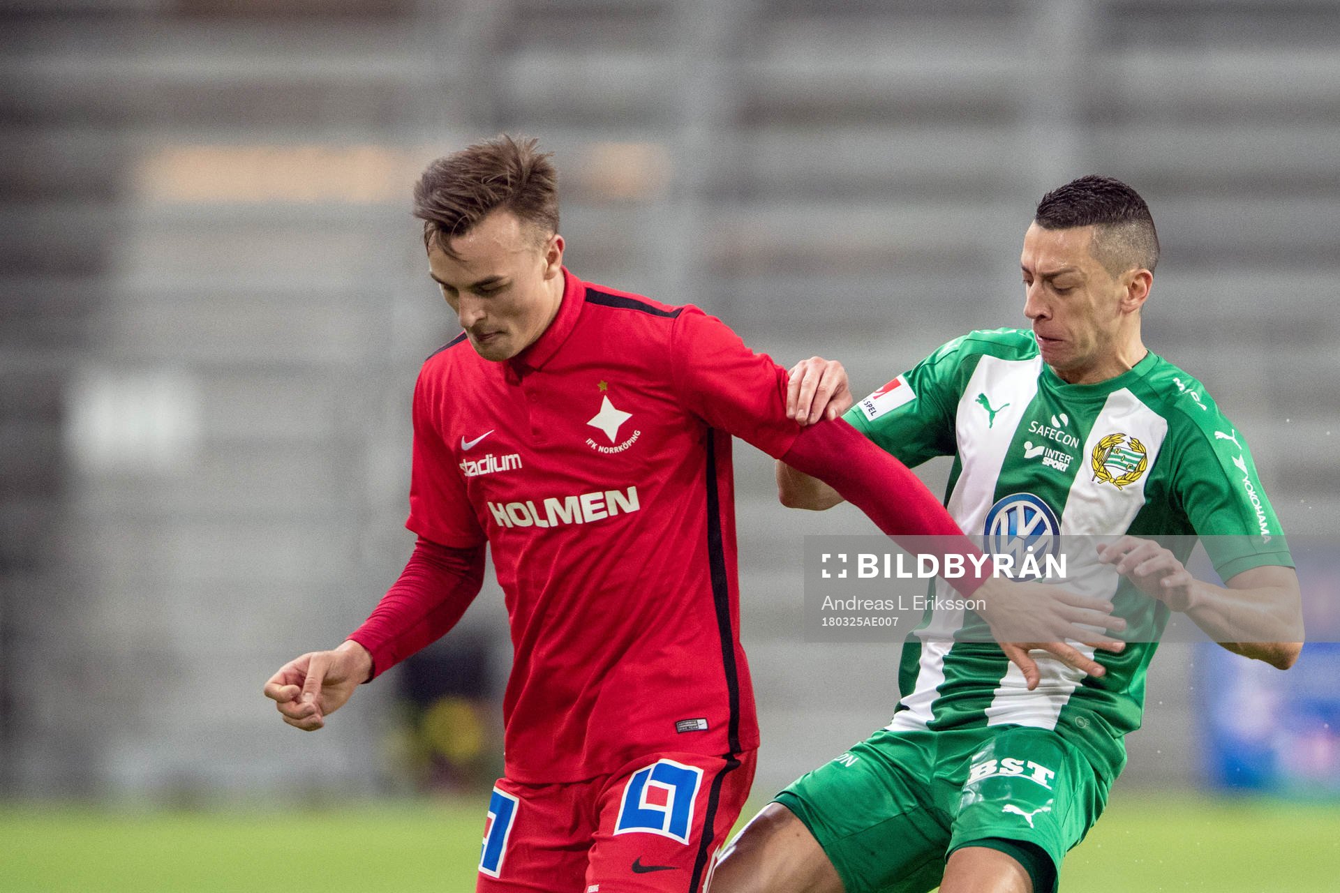 Norrköpings Henrik Castegren och Hammarbys Nicola Djurdjic