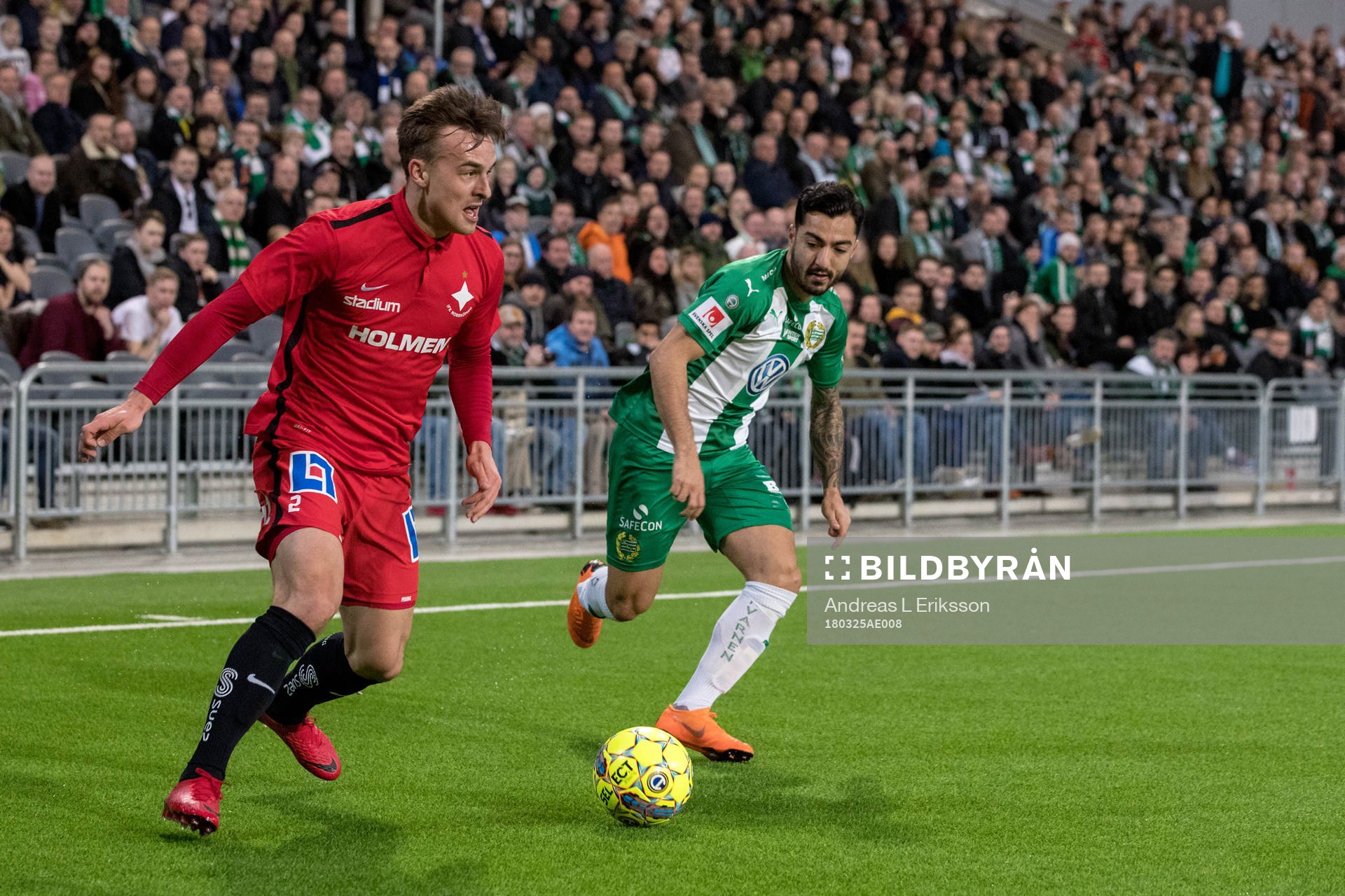 Norrköpings Henrik Castegren och Hammarbys Jiloan Hamad