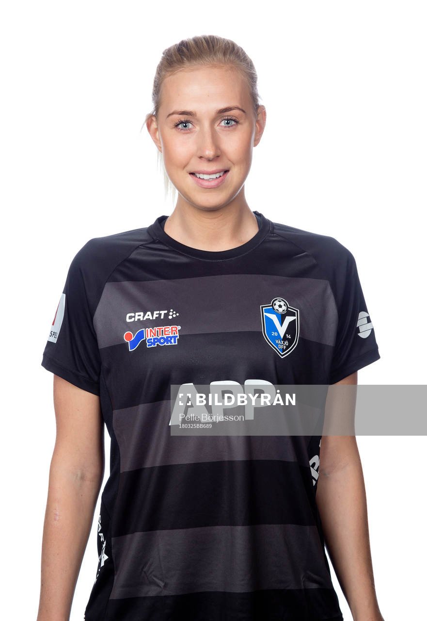 Växjös Mikaela Almgren poserar för ett porträtt den 25 mars 2018 i Växjö.