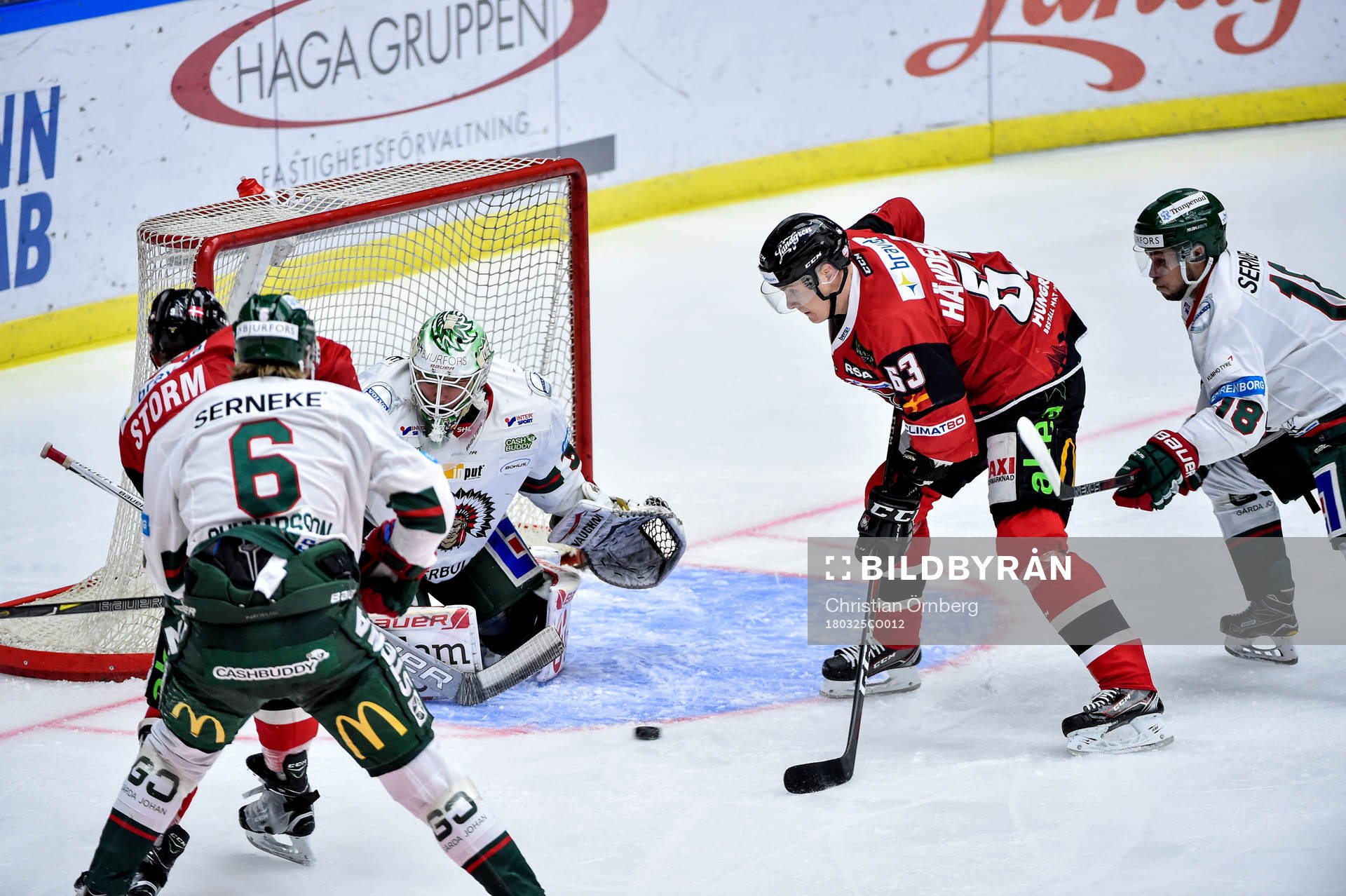Malmö Redhawks Frederik Storm och Fredrik Händemark och