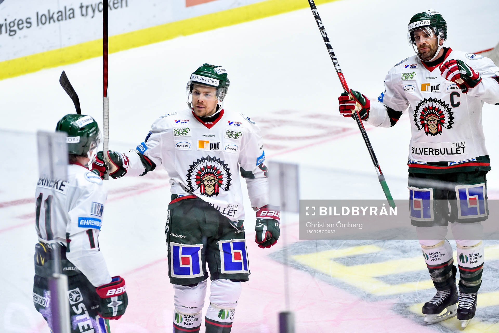 Frölundas Victor Olofsson, Mats Rosseli Olsen och Joel