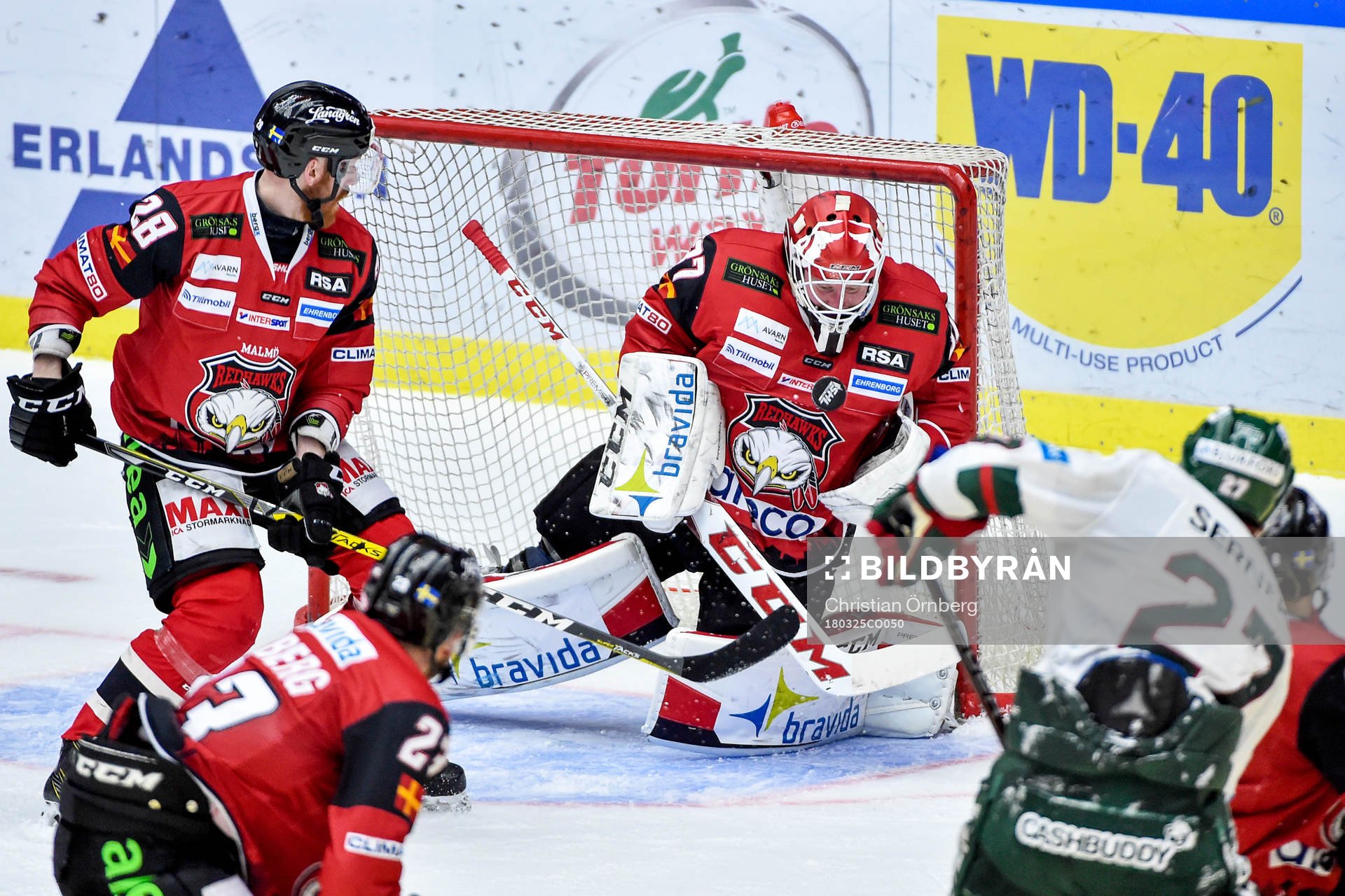 Malmö Redhawks målvakt Jonas Gunnarsson
