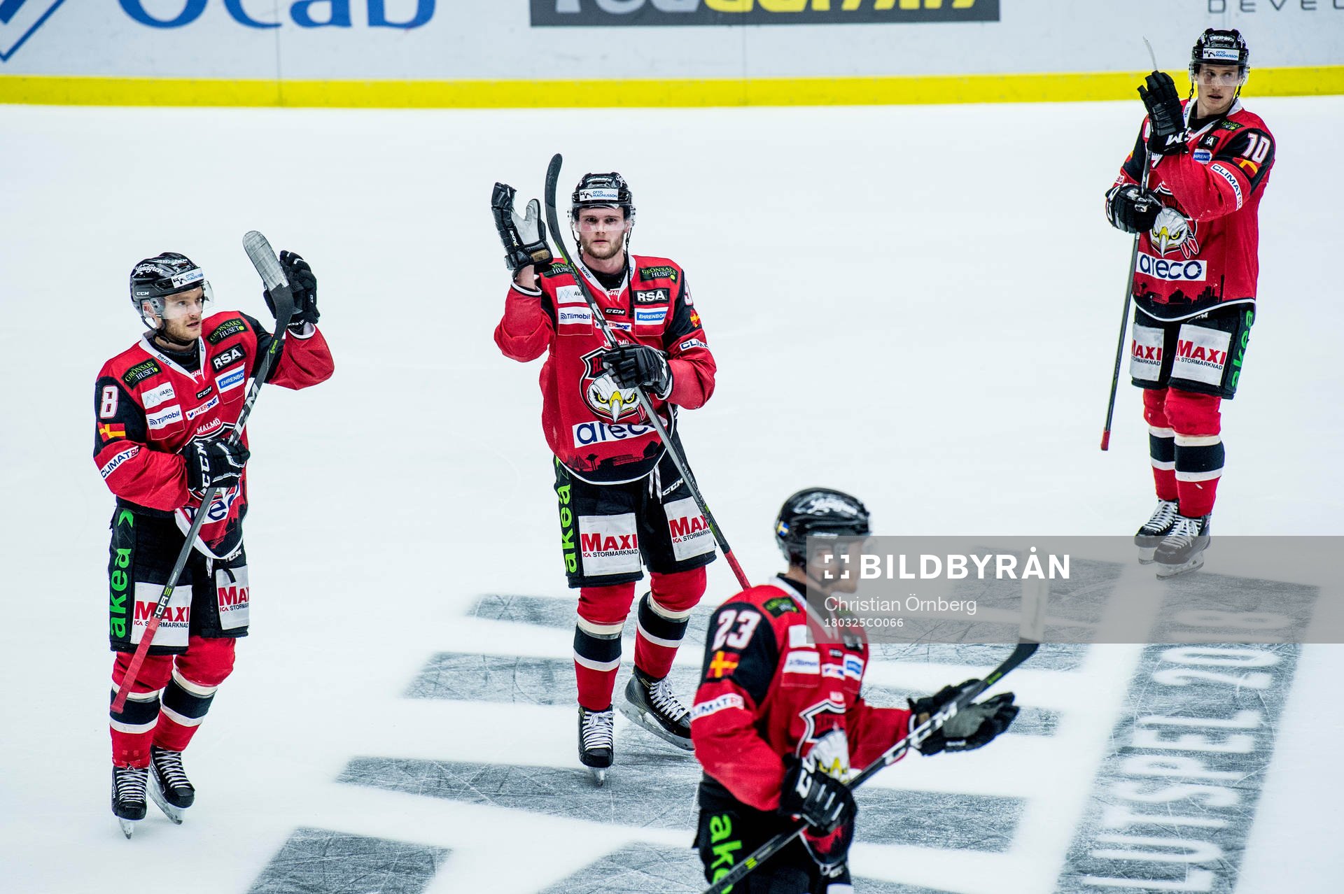 Malmö Redhawks Johan Olofsson, Fredrik Händemark,
