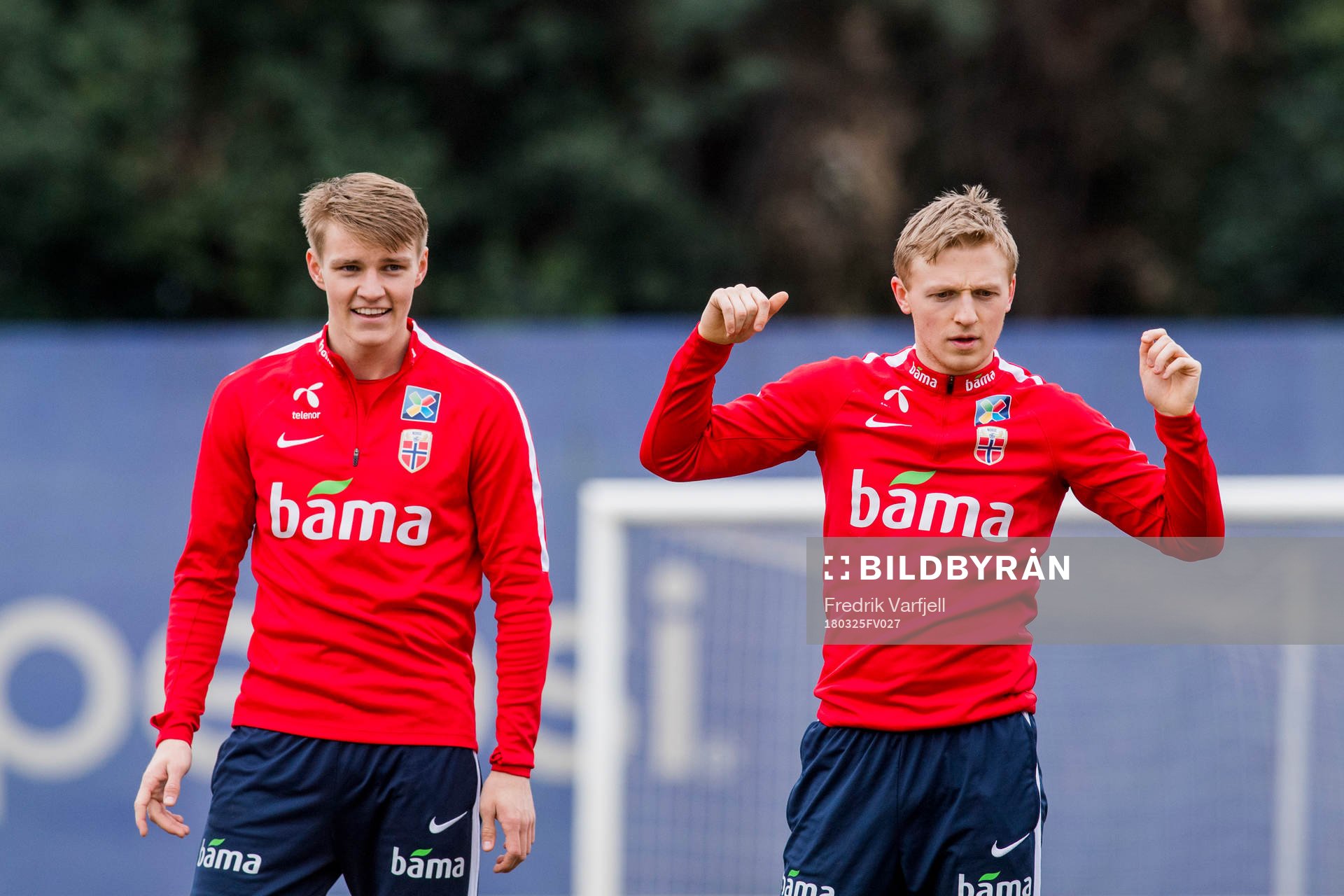 Martin Ødegaard and Mats Møller Dæhli of Norway