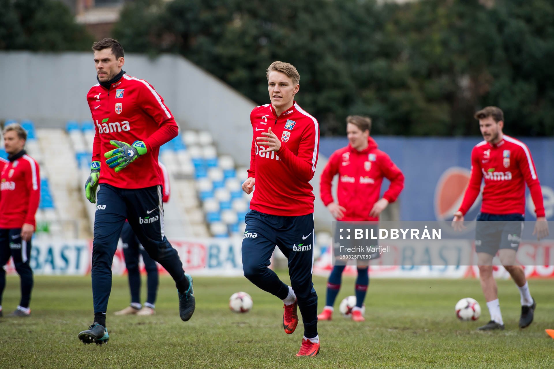 Goalkeeper Rune Almenning Jarstein and Martin Ødegaard of