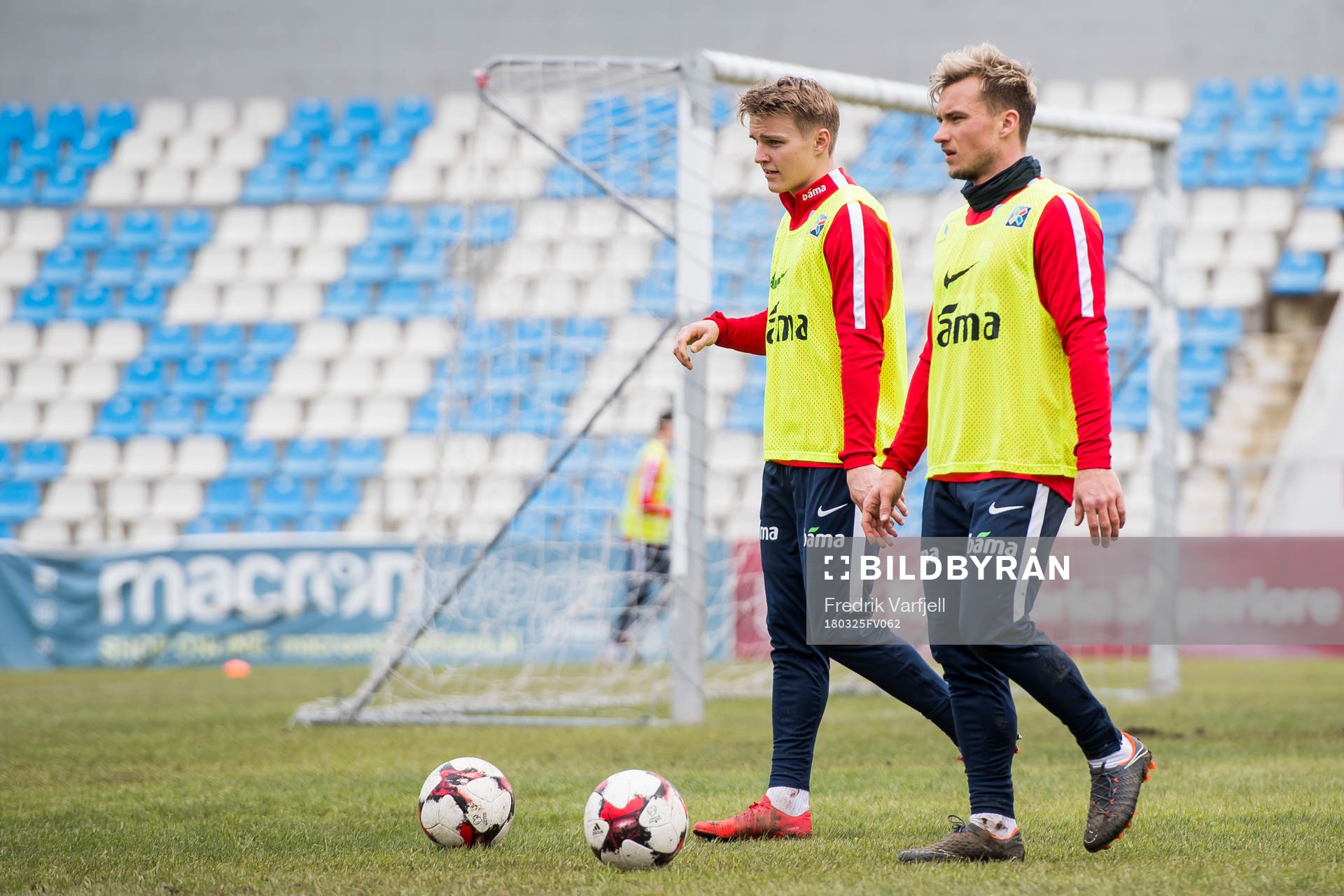 Martin Ødegaard and Fredrik Gulbrandsen of Norway
