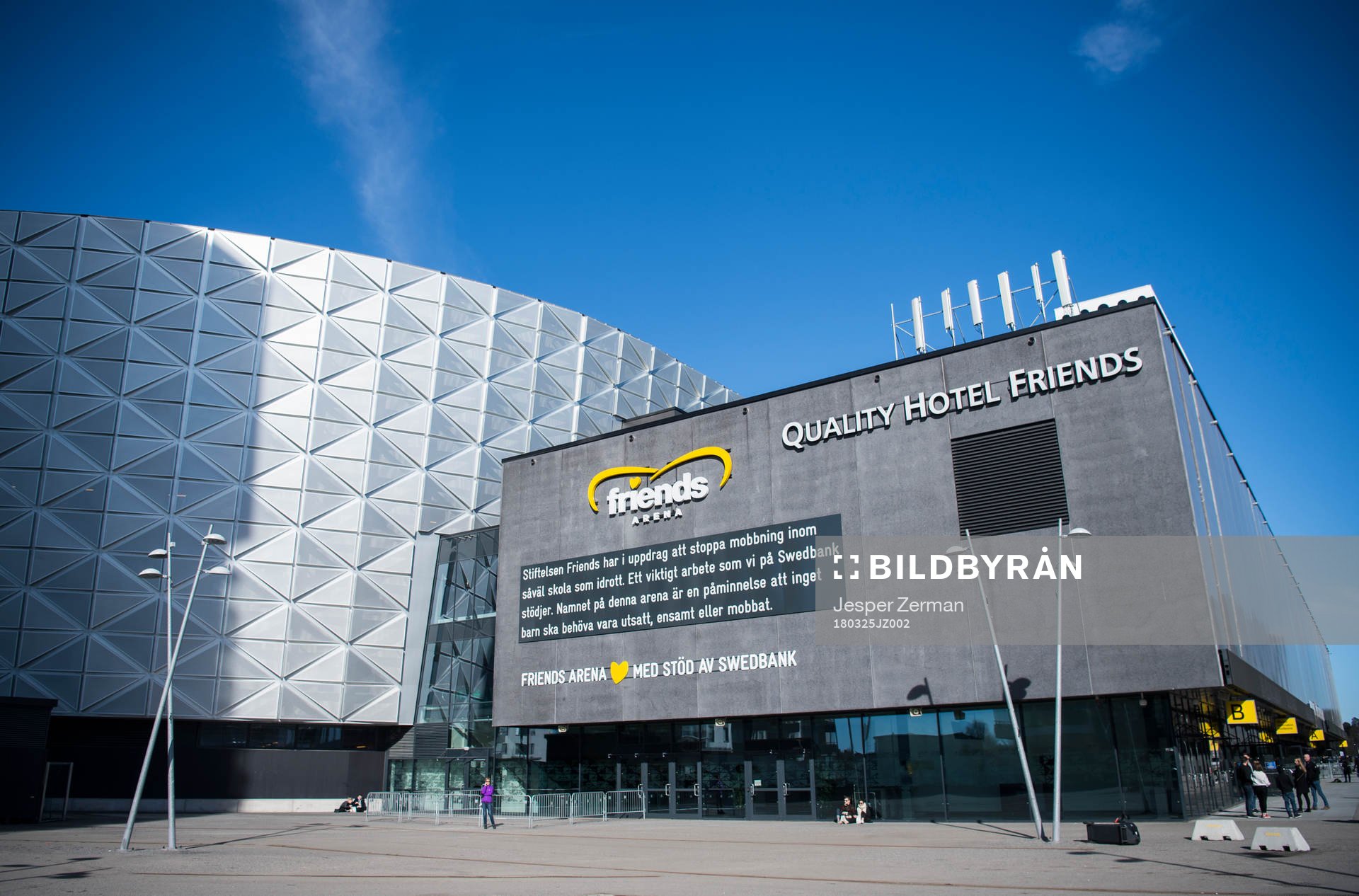 Exteriör vy av Friends Arena