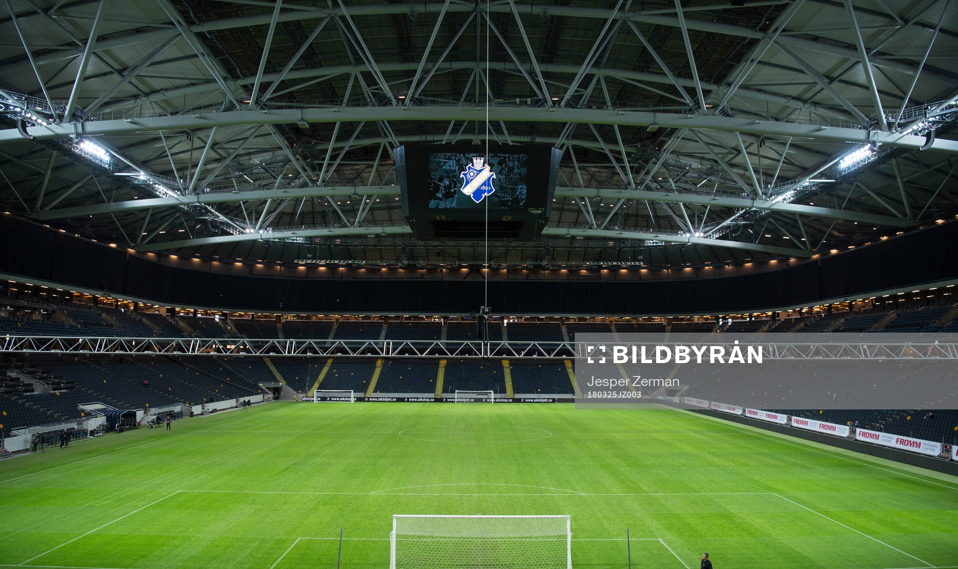 Interiör vy av Friends Arena