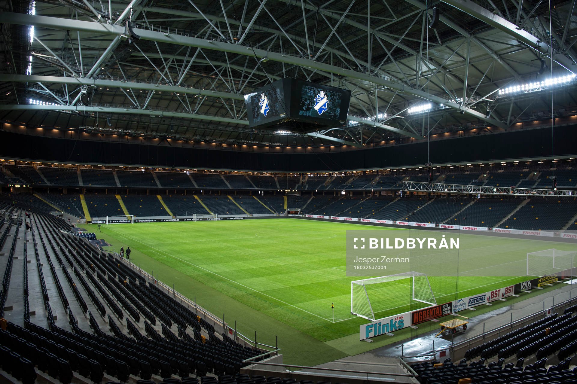 Interiör vy av Friends Arena