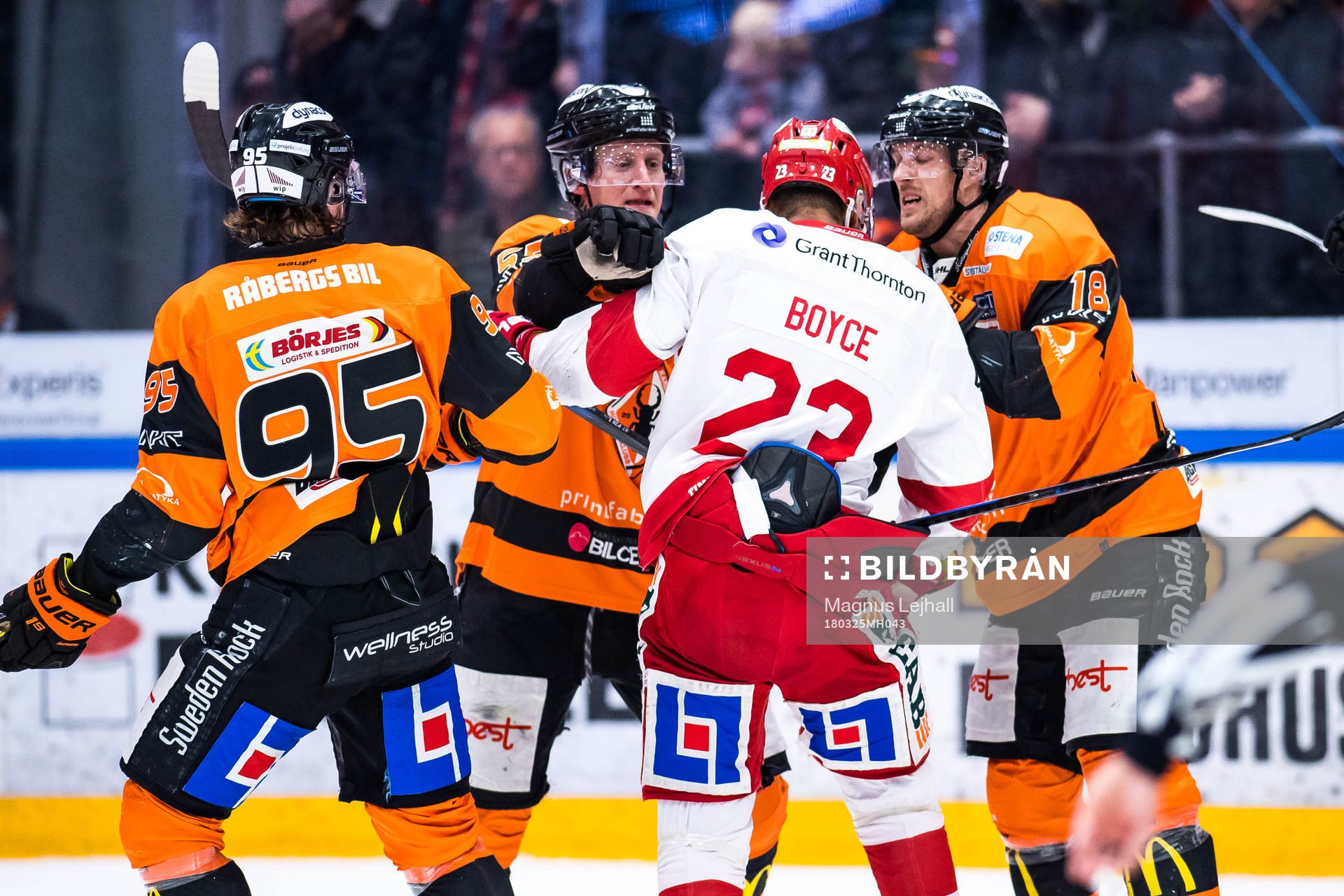 Karlskronas David Printz, Emil Larsson  och Timrås Jeremy