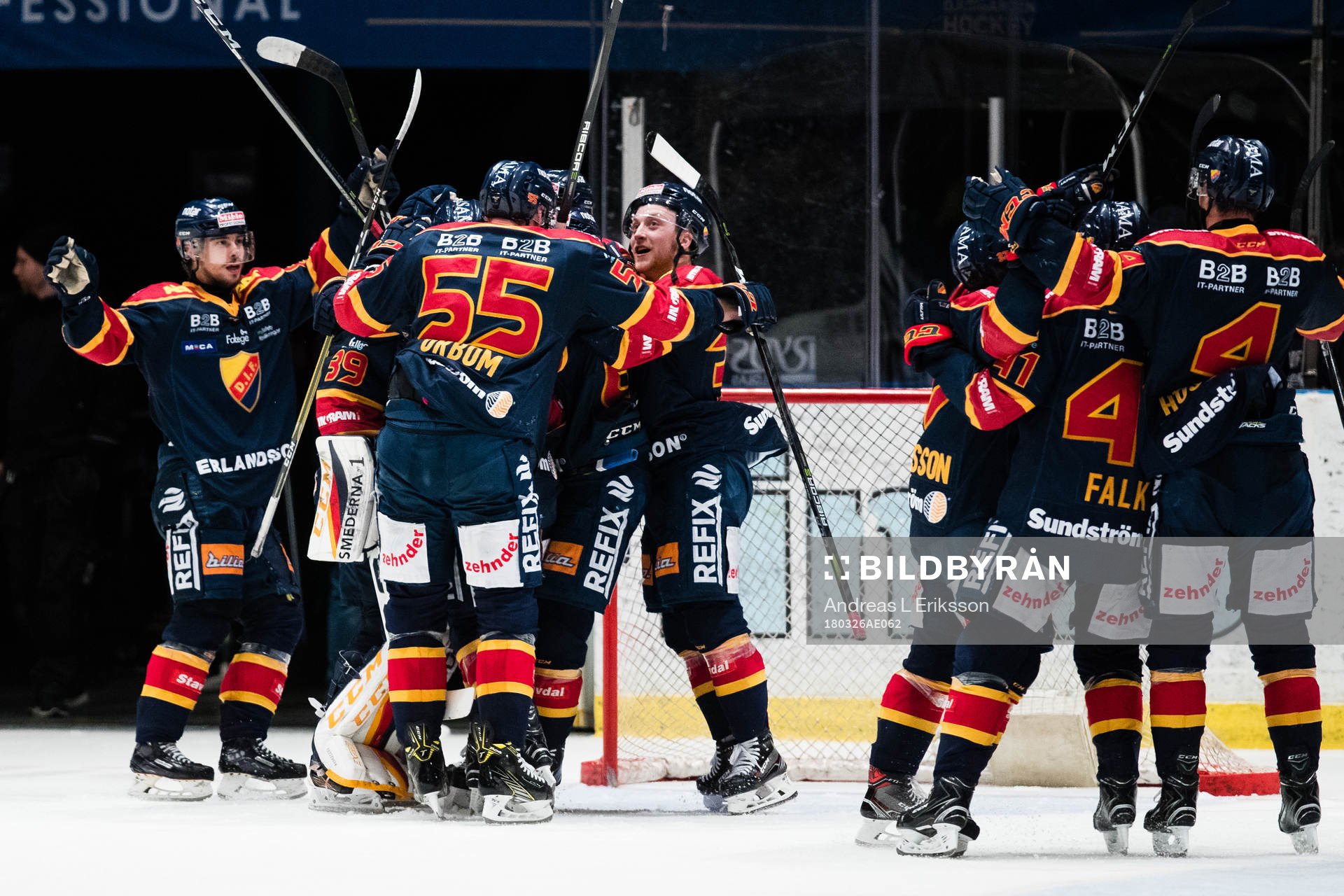 Djurgårdens spelar jublar