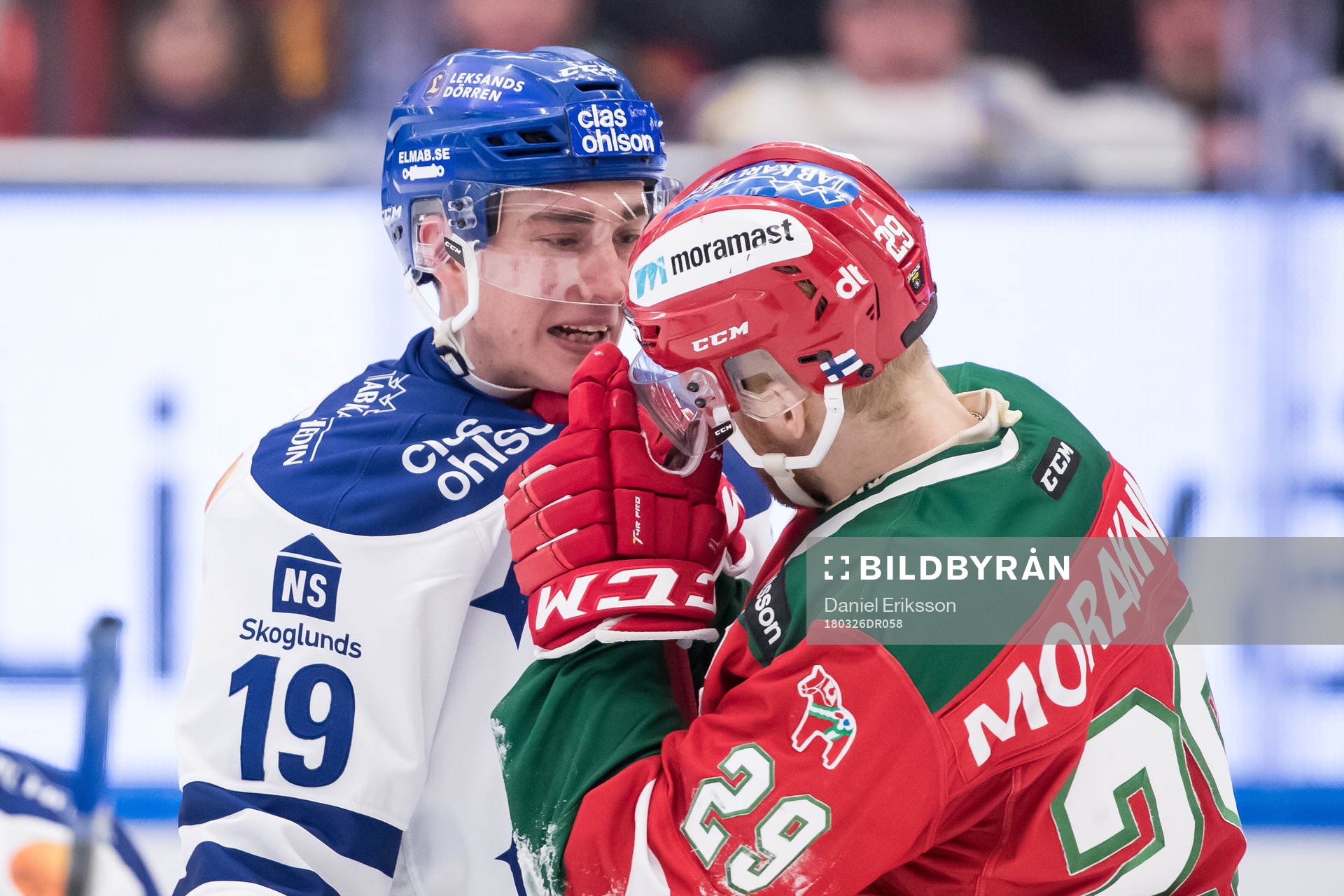 Leksands Tobias Forsberg och Moras Marcus Fagerudd  i