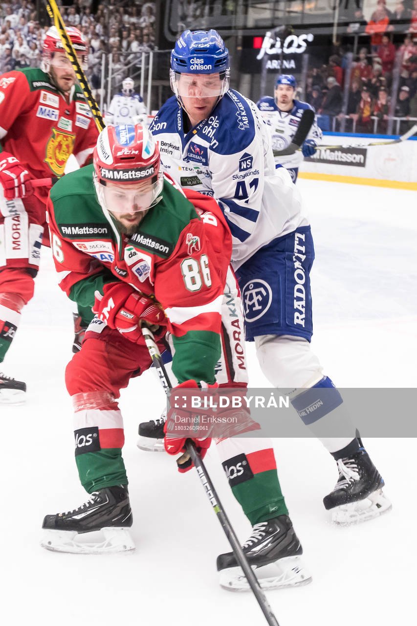 Moras Mathias Bromé och Leksands Marcel Müller  i