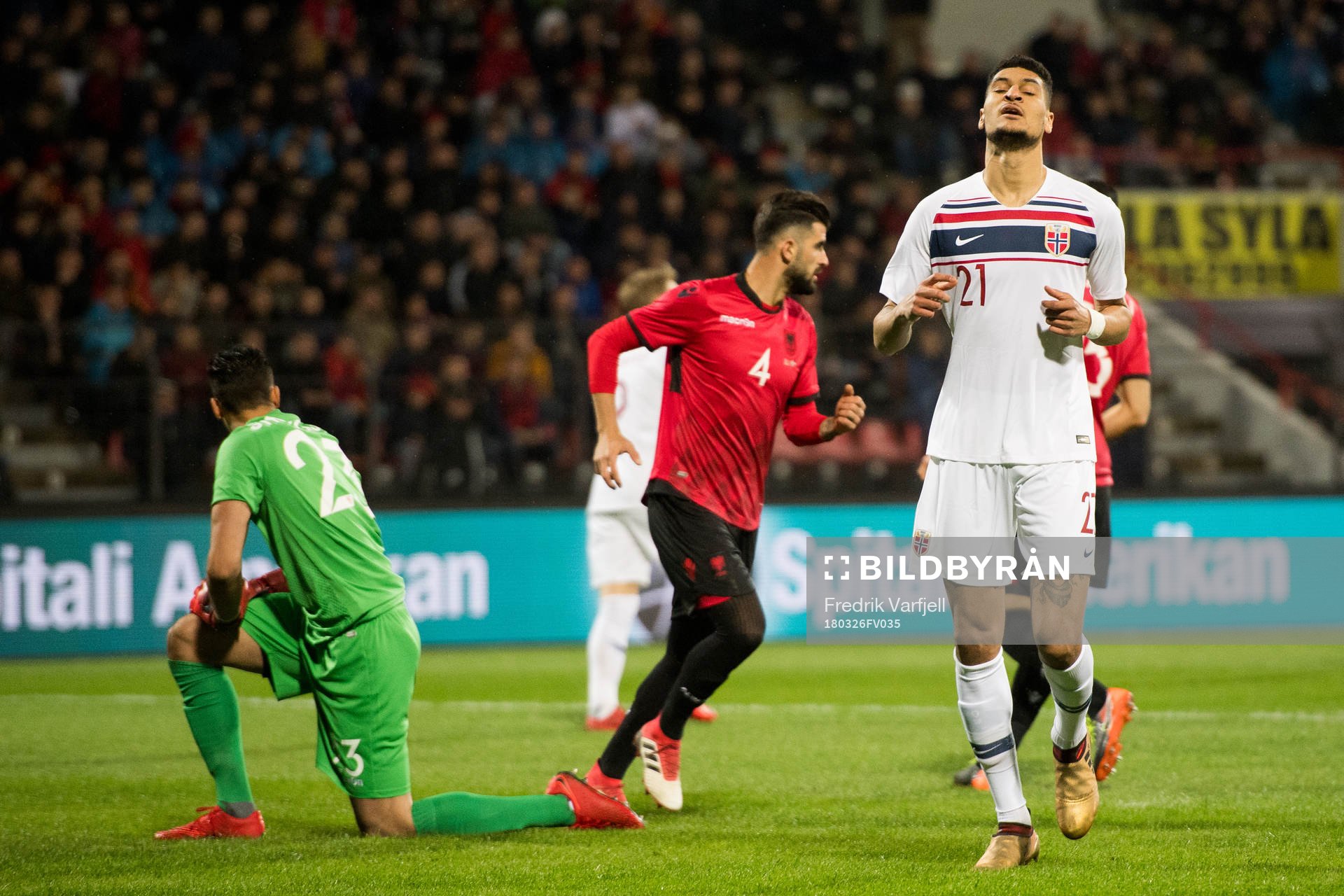 Bjørn Maars Johnsen of Norway reacts
