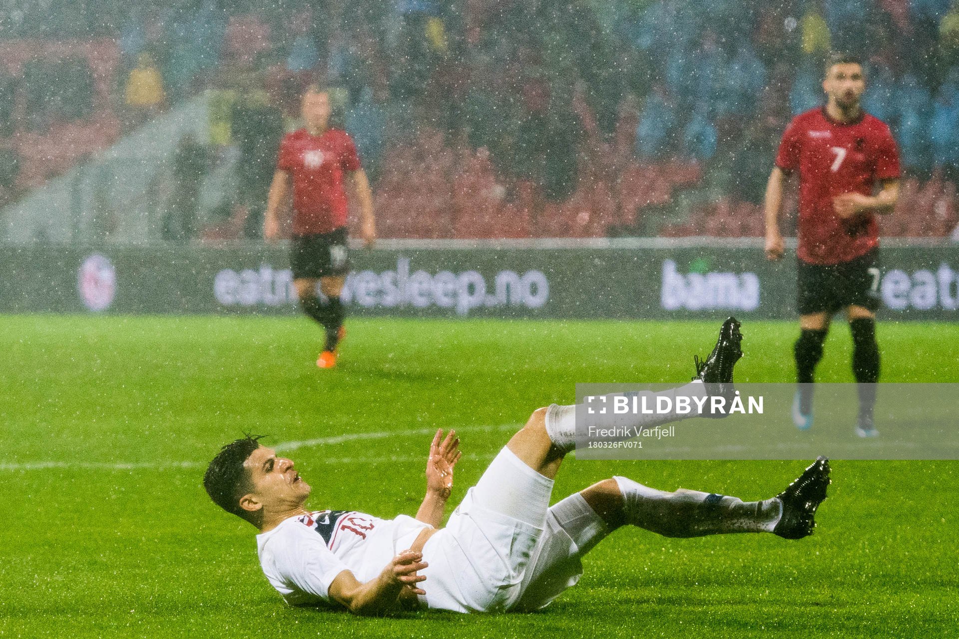 Tarik Elyounoussi of Norway reacts