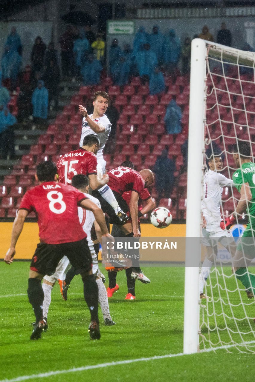 Sigurd Rosted of Norway scores 1-0